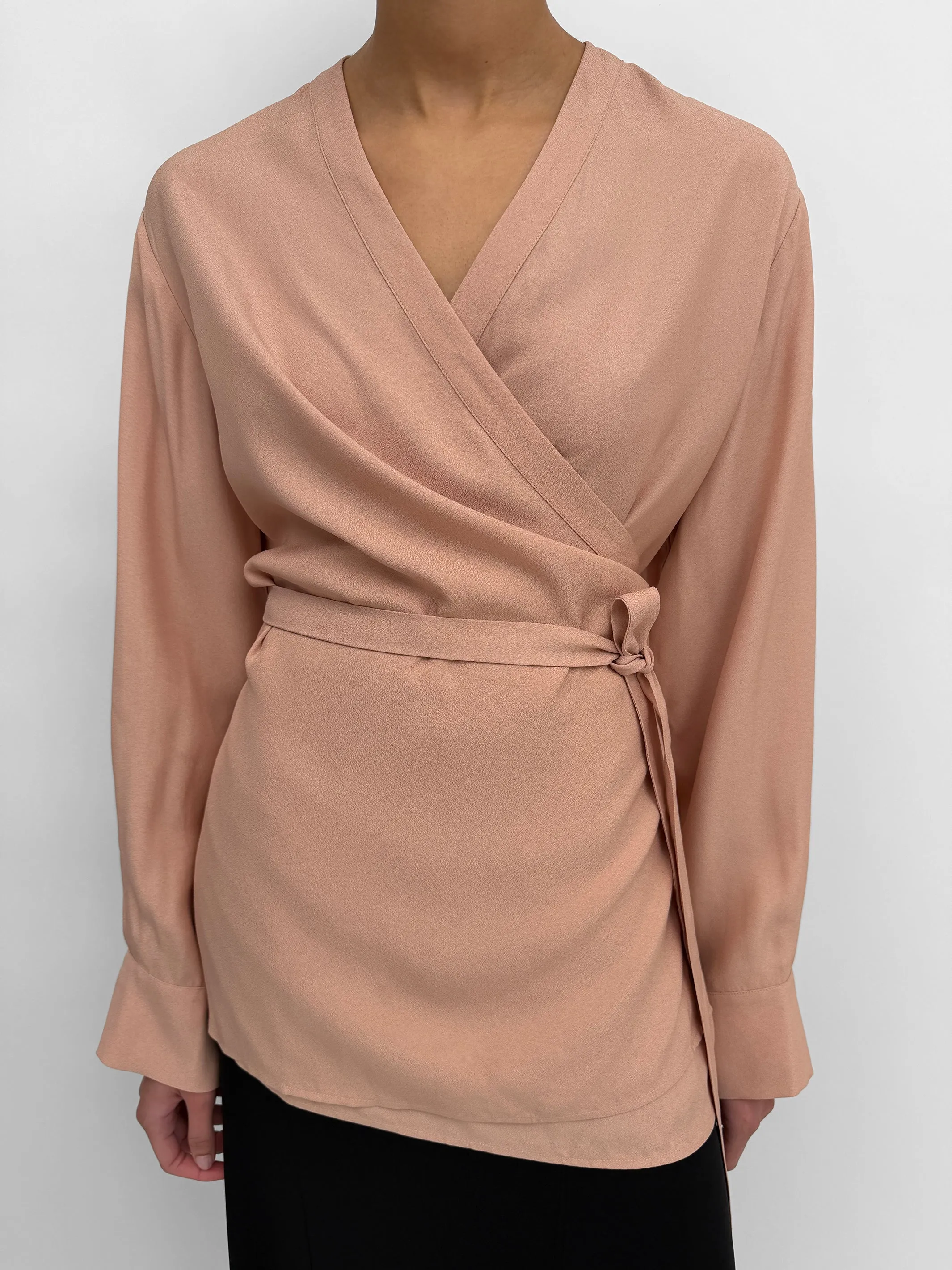 The Palmer wrap blouse in crepe sold by Rodebjer product image thumbnail 2