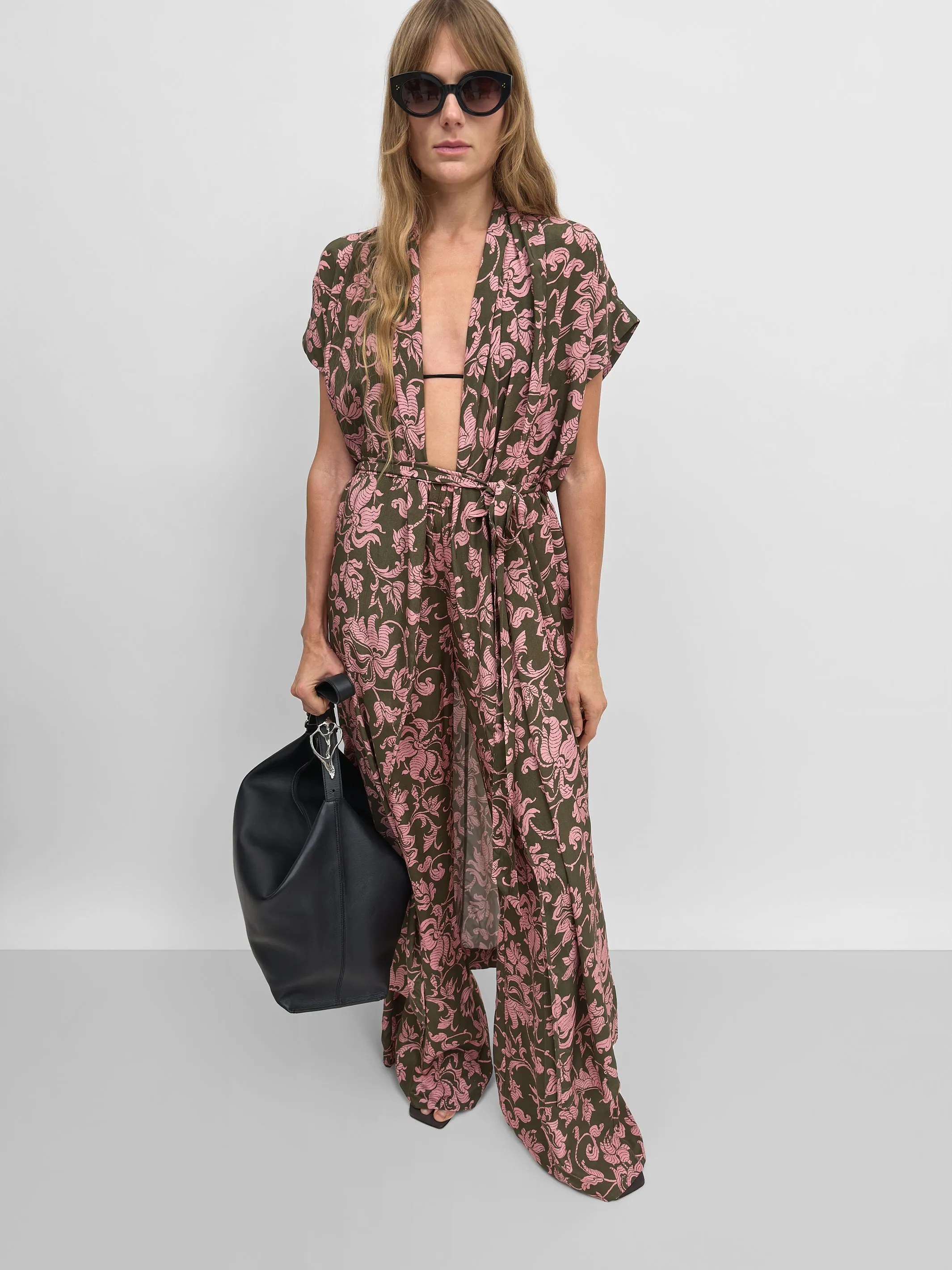 The Olympia wrap caftan dress in French Lily sold by Rodebjer product image thumbnail 3