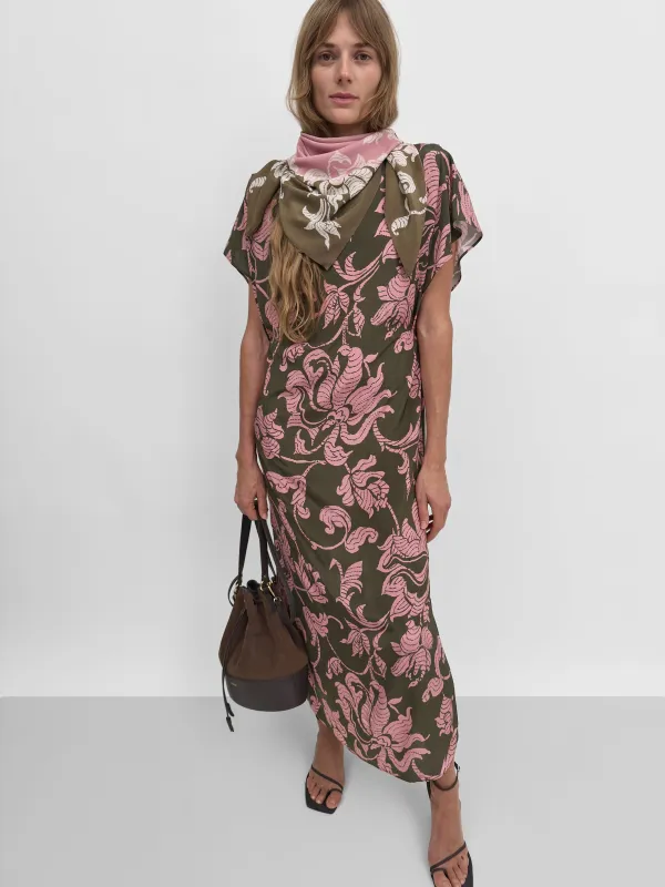 The Amalfi high neck dress in French Lily made by Rodebjer