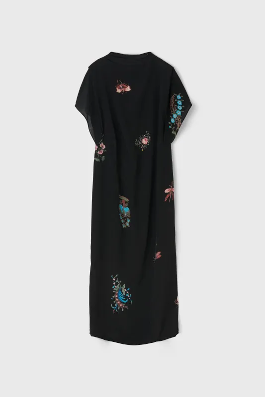 The Amalfi high neck dress in Duchess made by Rodebjer