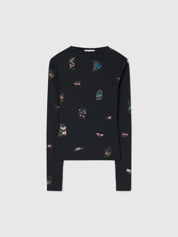 The Karlai long sleeve dance top in Duchess made by Rodebjer