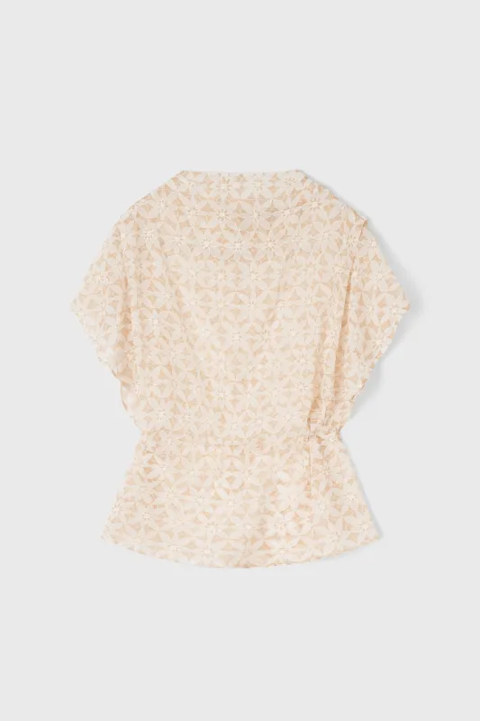The Arya printed lace top made by Rodebjer