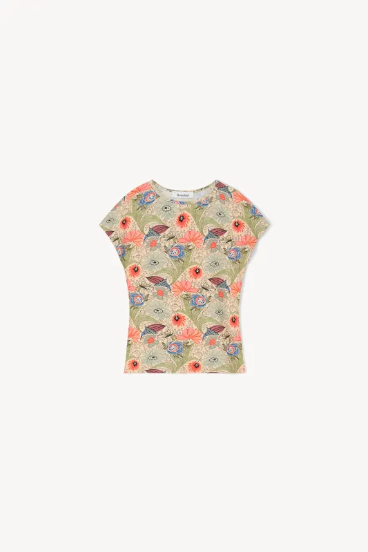 The Otta cap sleeve tricot top in Ducharne made by Rodebjer