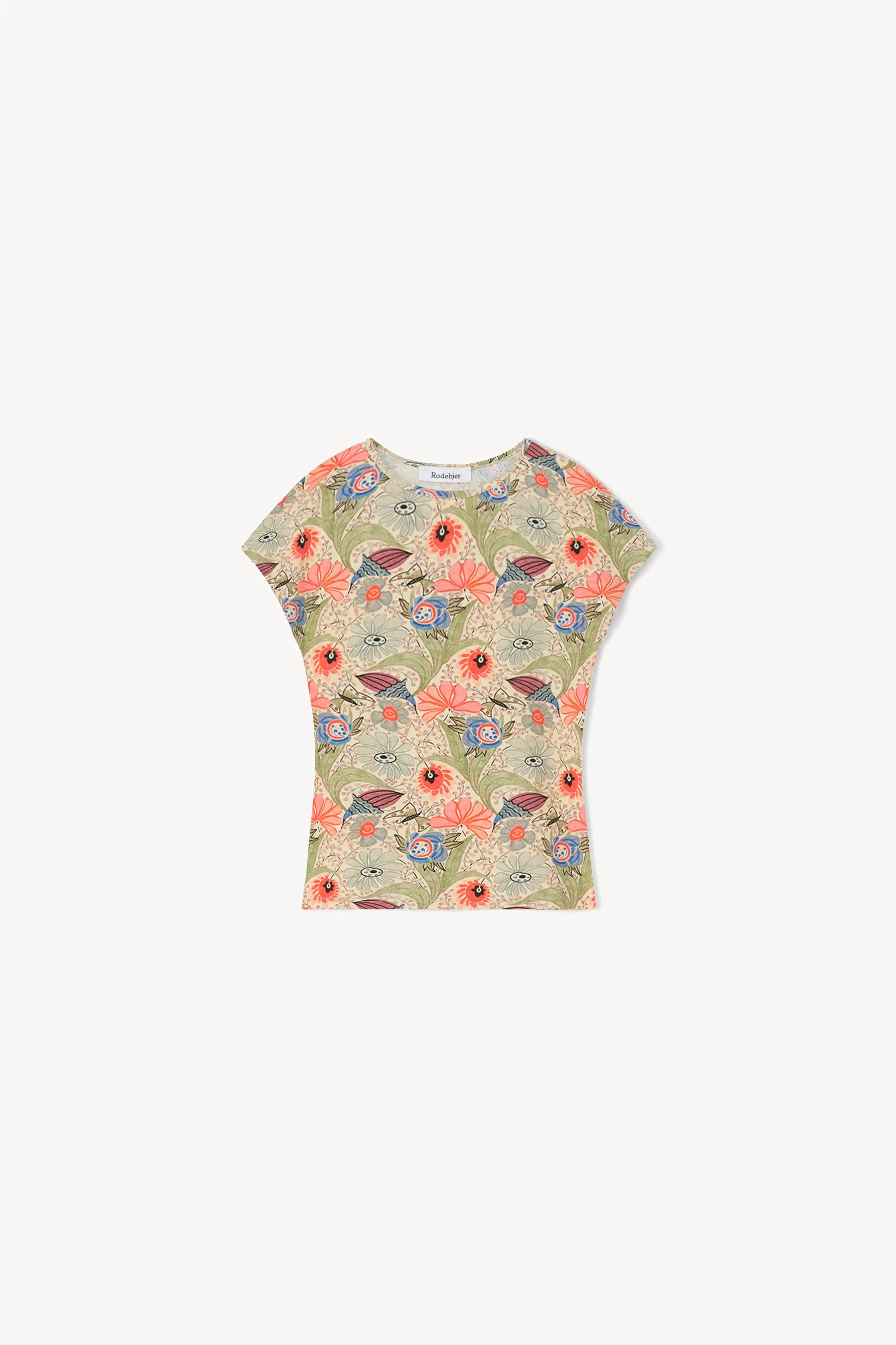 The Otta cap sleeve tricot top in Ducharne sold by Rodebjer