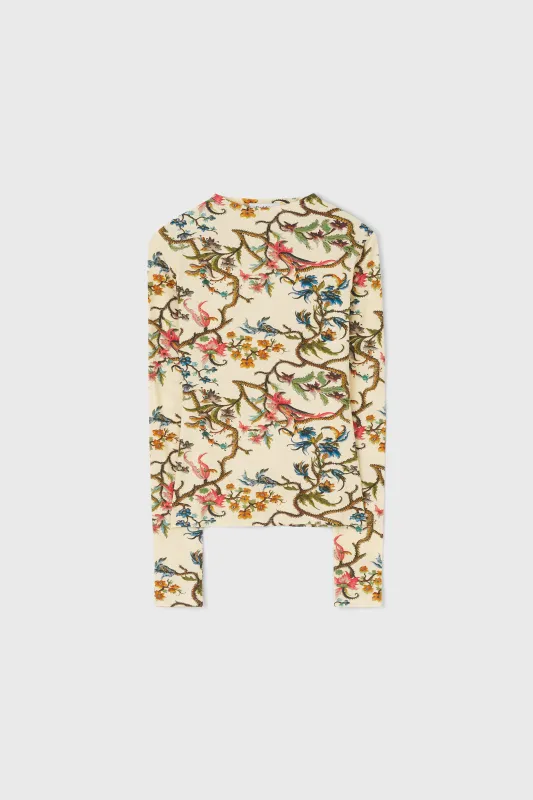 The Karlai long sleeve dance top in Trailing made by Rodebjer