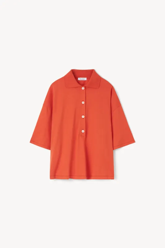 The Bliss oversized polo shirt made by Rodebjer