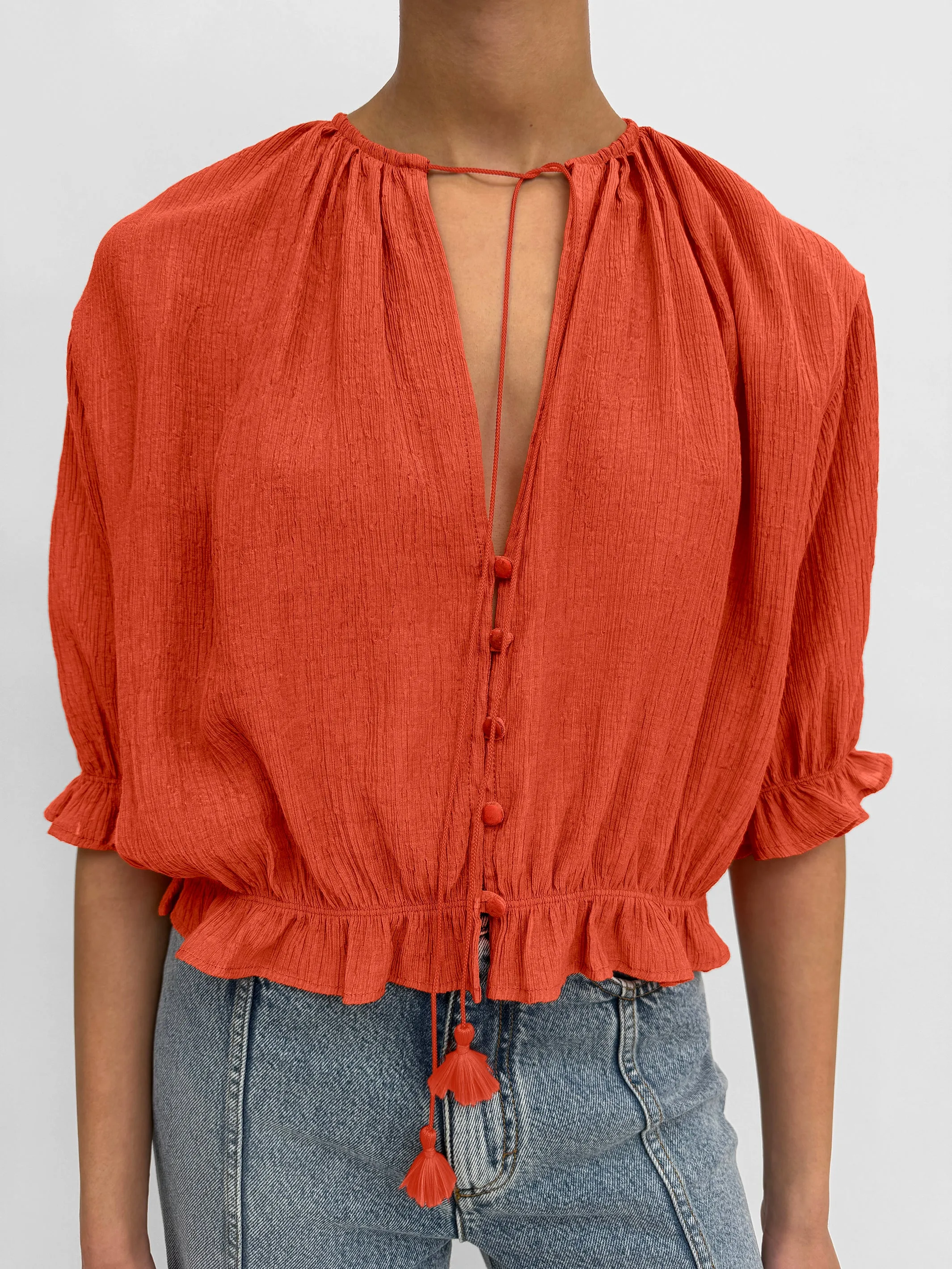 The Perla plissé blouse sold by Rodebjer product image thumbnail 2