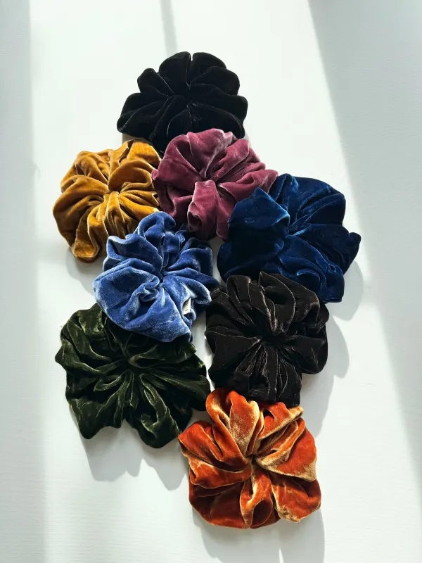 SILK VELVET SCRUNCHIES - heritage made by Billy Bamboo