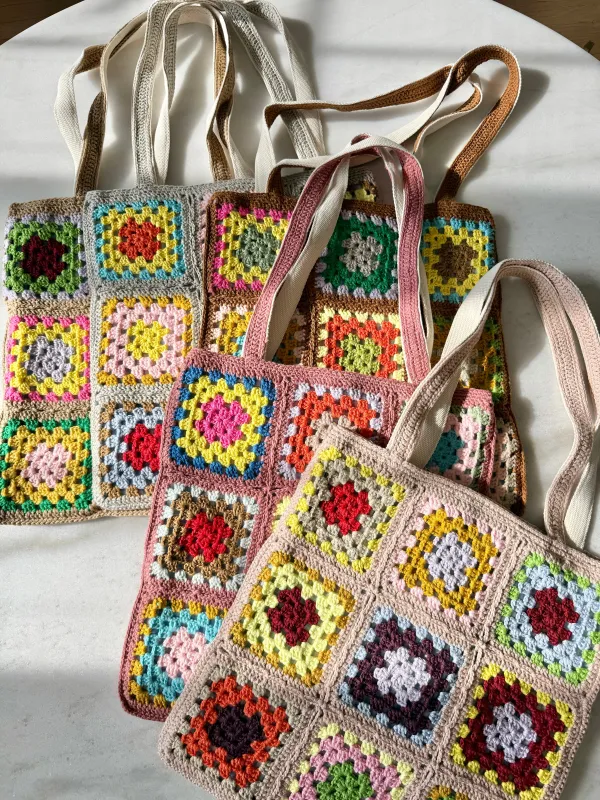 CROCHET TOTE BAGS - 4 made by Billy Bamboo