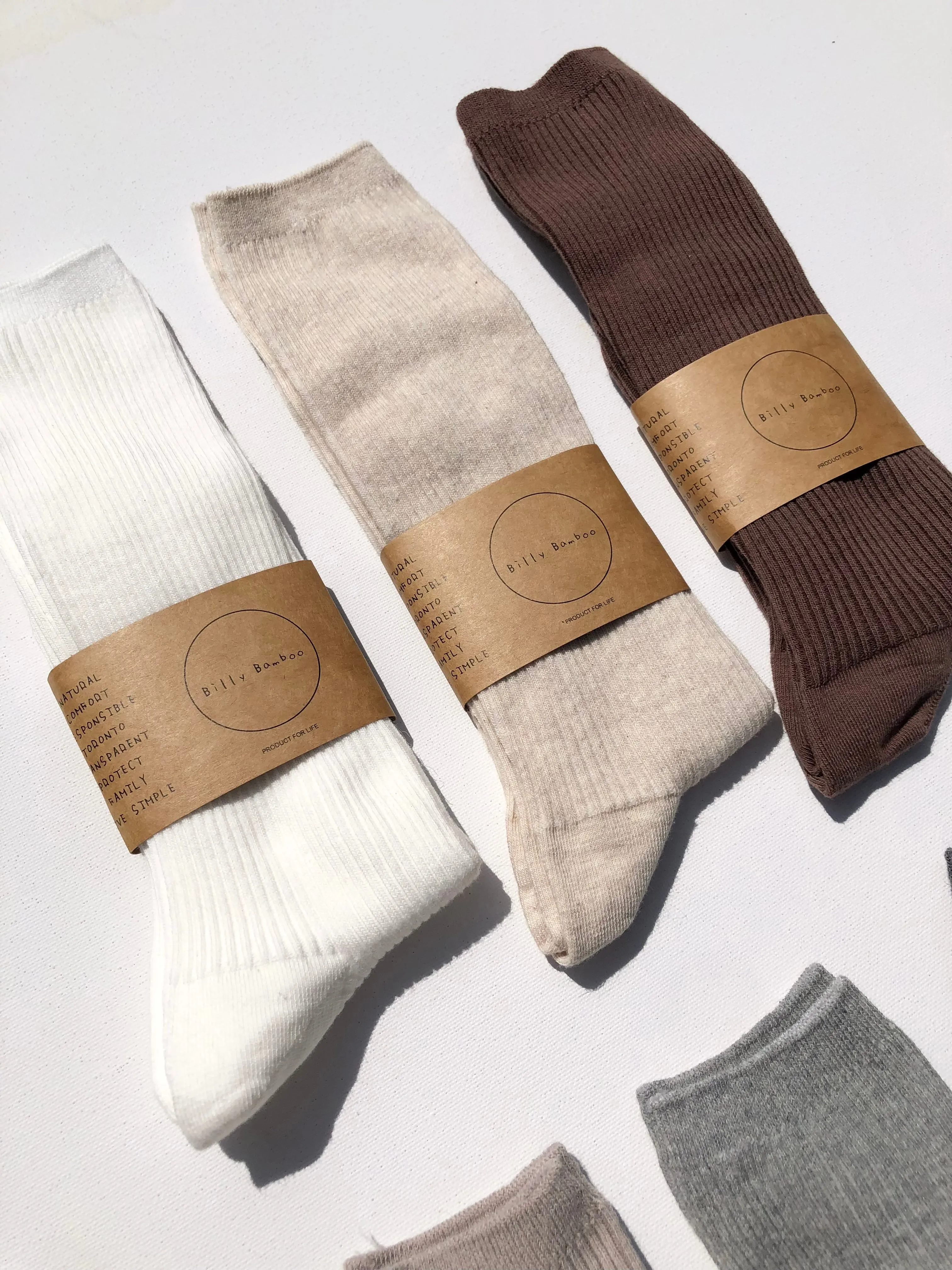 SMART HIGH COTTON SOCKS - neutral sold by Billy Bamboo product image thumbnail 3