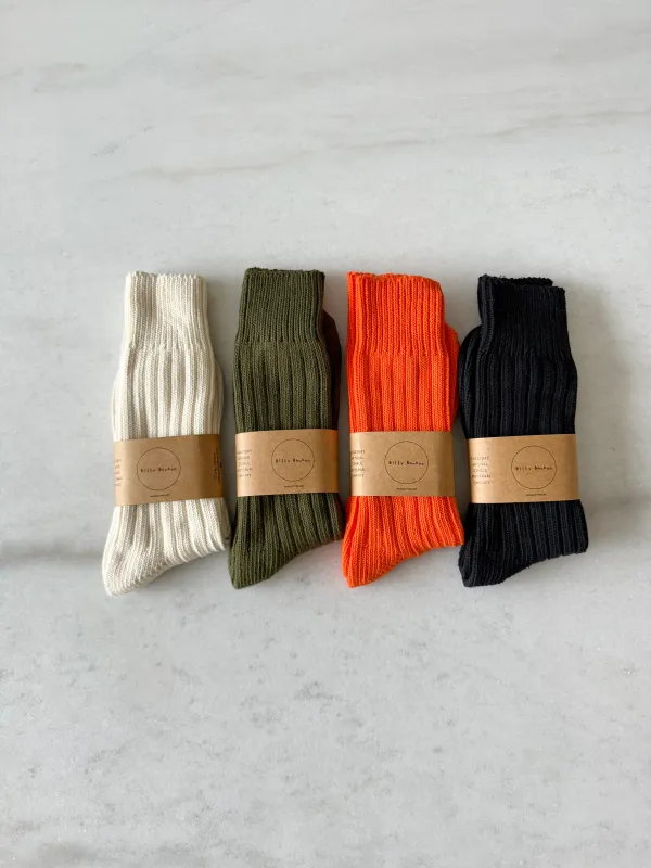 MEN’S CHUNKY RIBBED HIGH SOCKS sold by Billy Bamboo