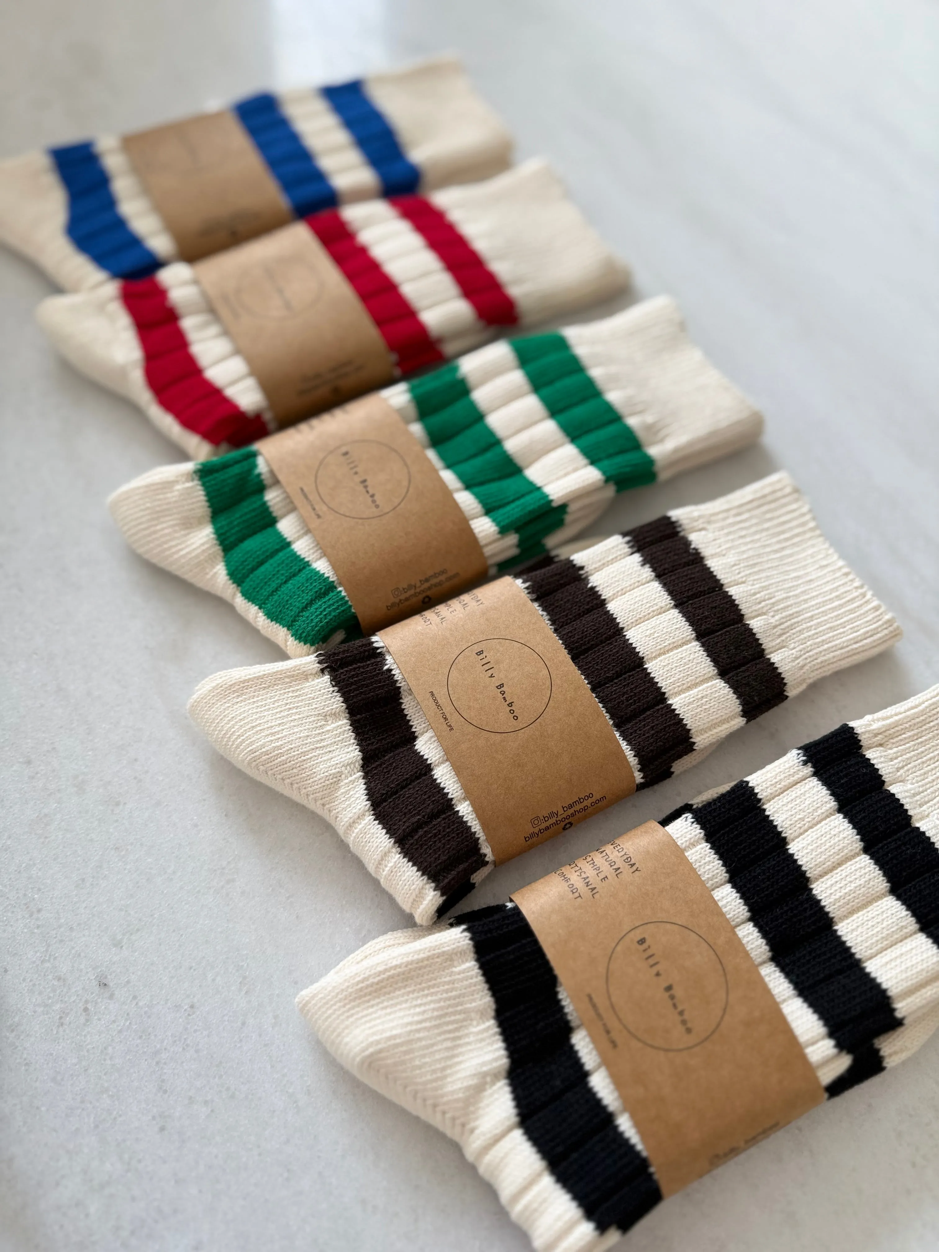 COLOUR STRIPE HIGH SOCKS sold by Billy Bamboo product image thumbnail 2
