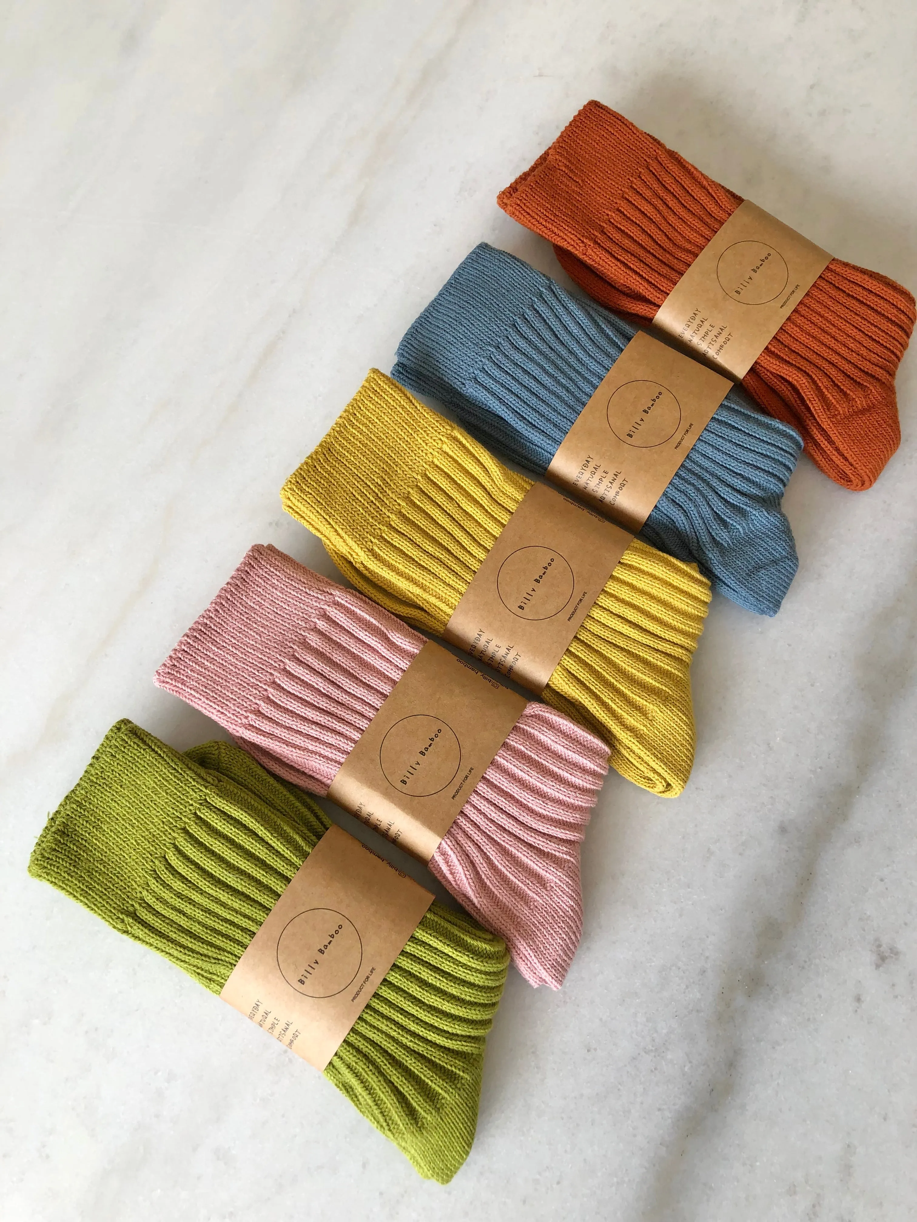 RIBBED COTTON HIGH SOCKS - pastel sold by Billy Bamboo product image thumbnail 2