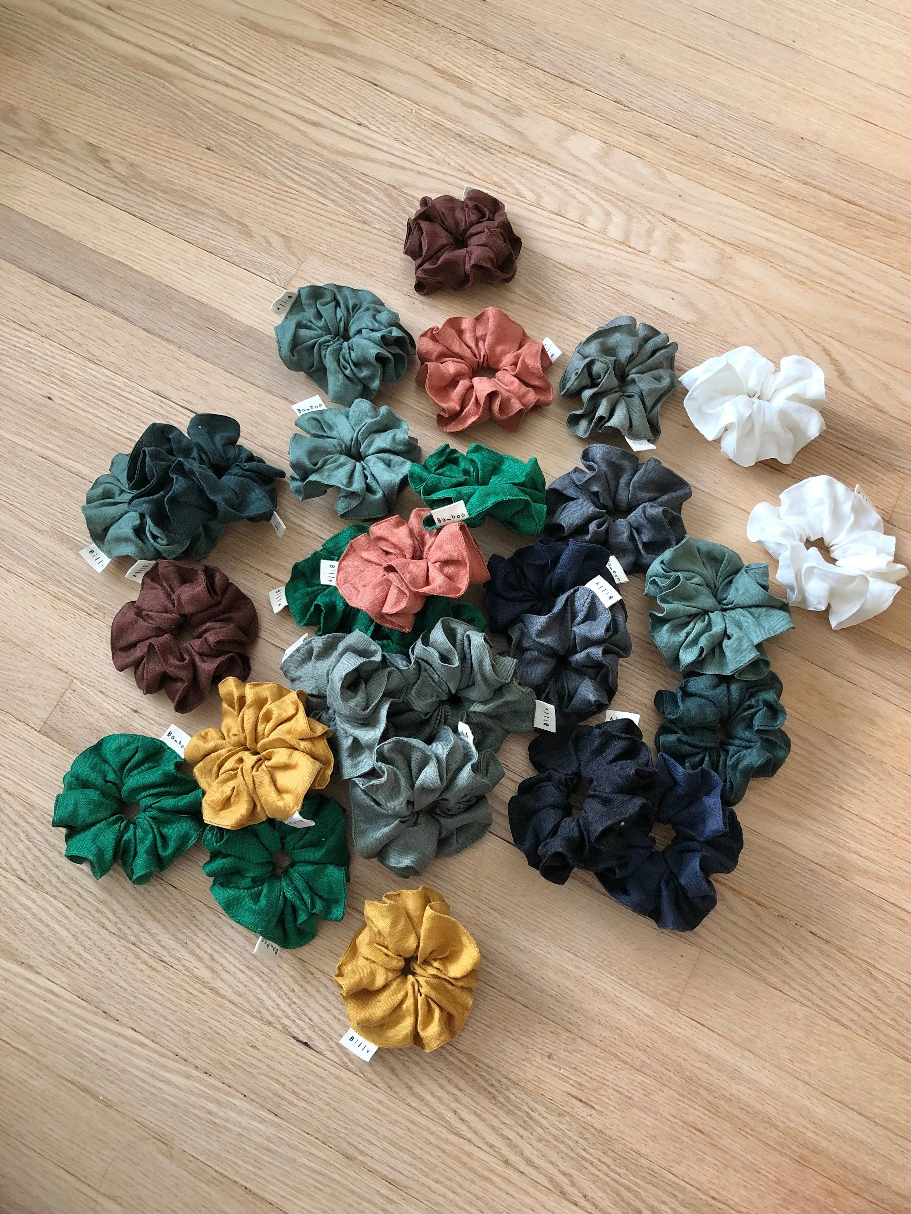 PURE LINEN SCRUNCHIES - neutral sold by Billy Bamboo product image thumbnail 5
