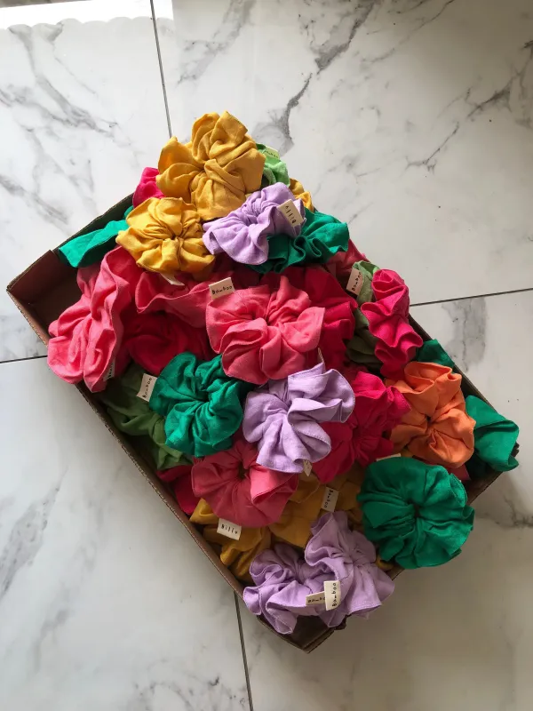 PURE LINEN SCRUNCHIES - bright made by Billy Bamboo