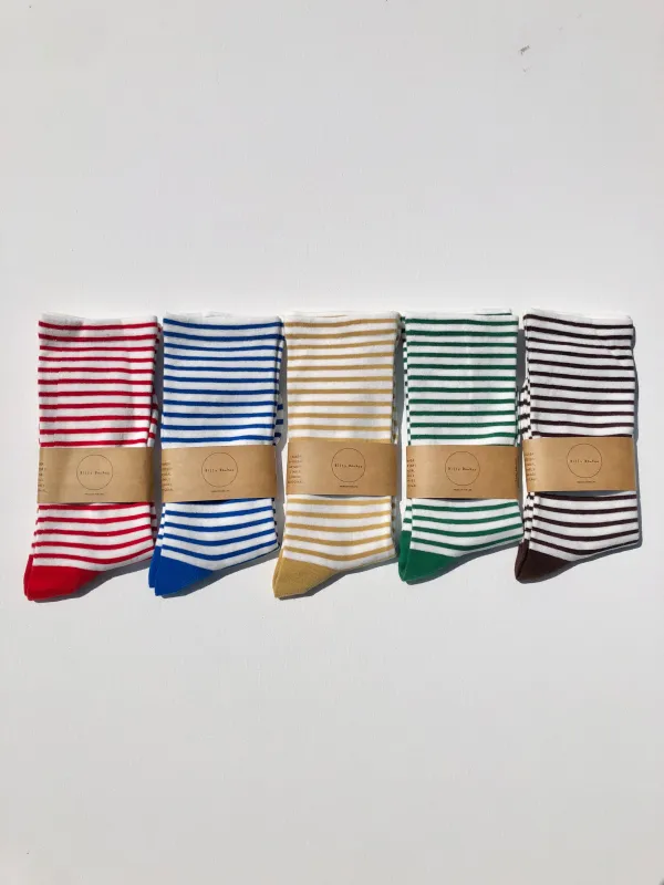 STRIPE POP COLOR HIGH SOCKS - Mid of July 2026 made by Billy Bamboo