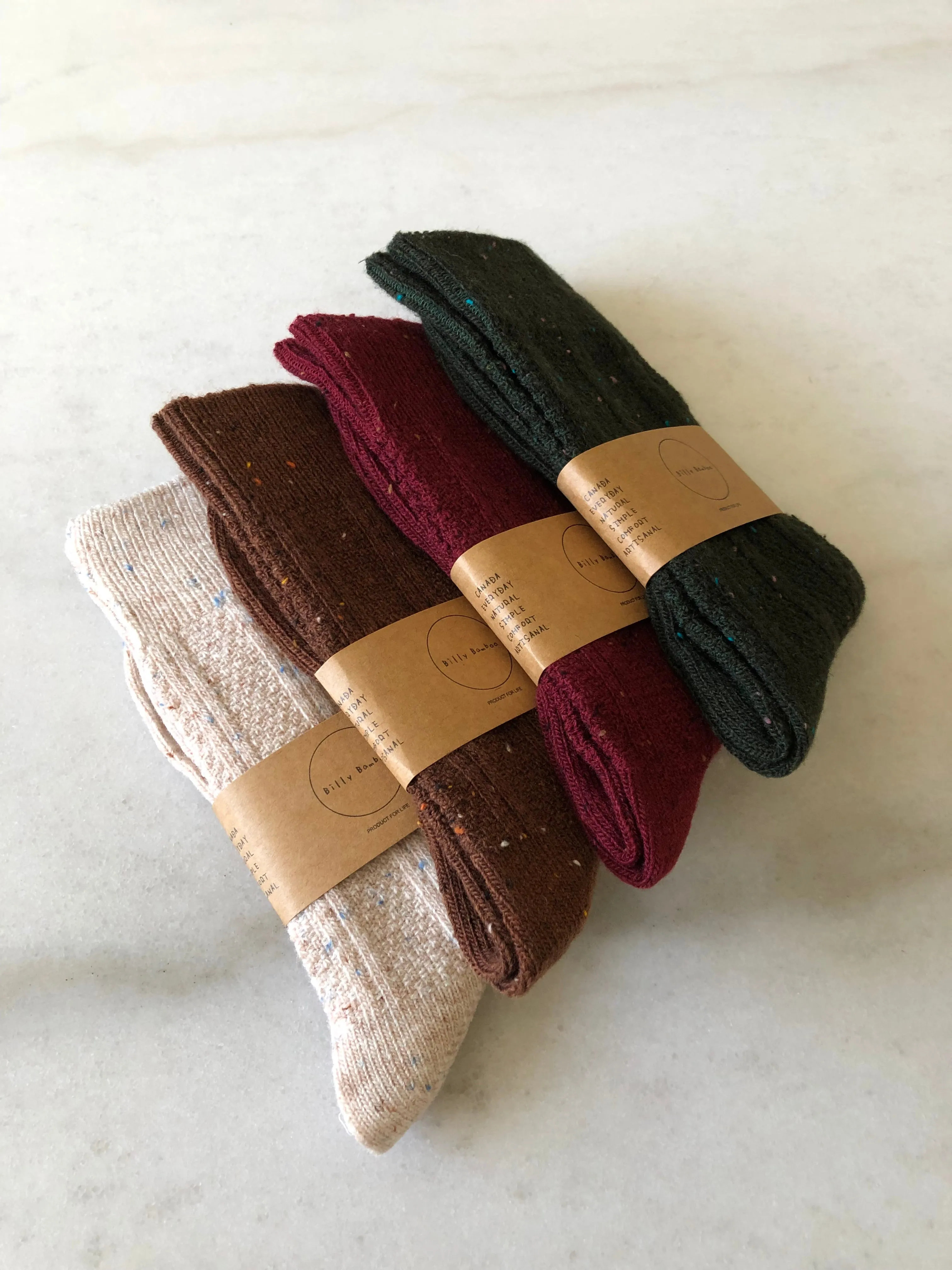 SHETLAND SPECKLE WOOL SOCKS sold by Billy Bamboo product image thumbnail 4