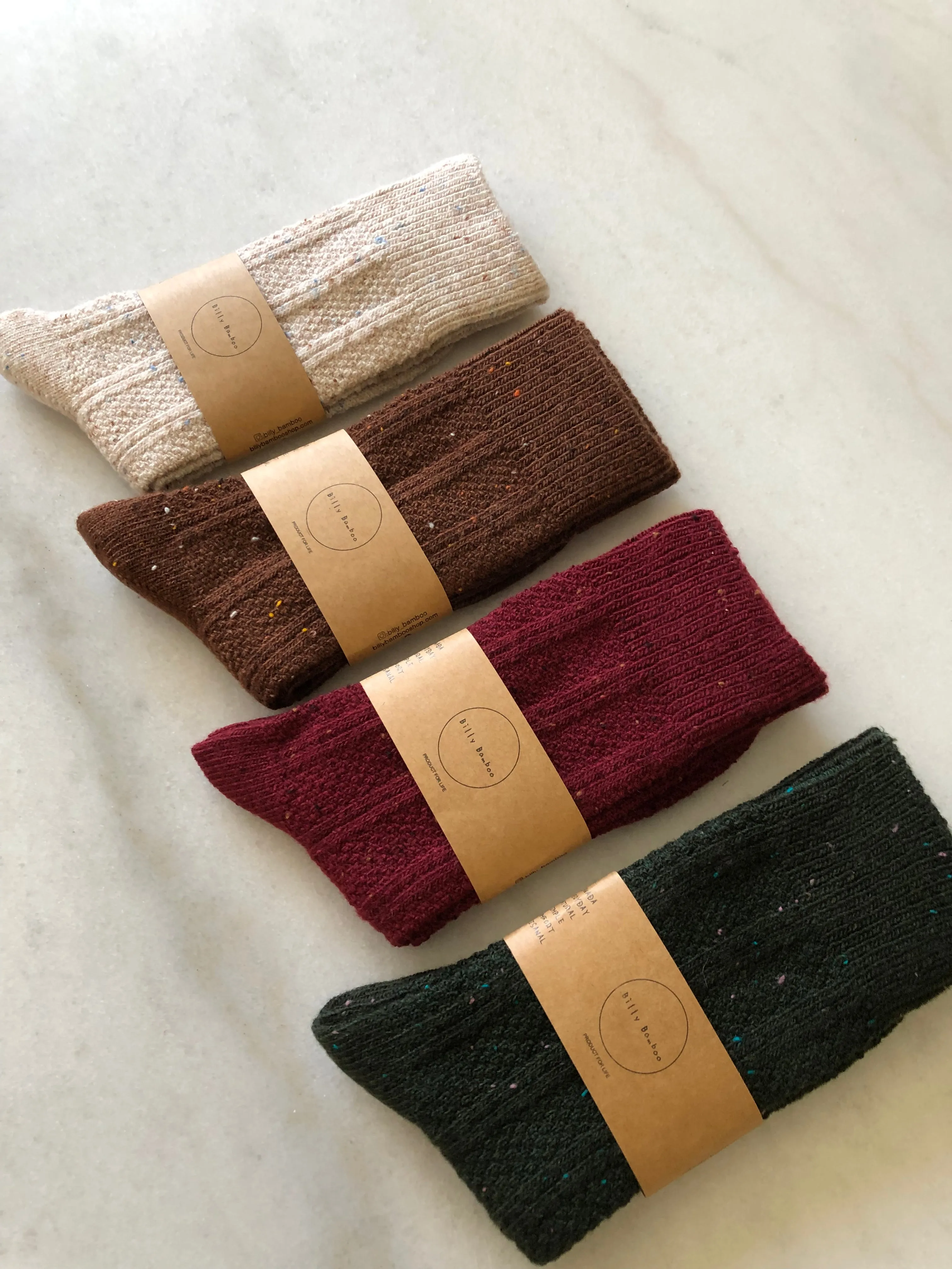 SHETLAND SPECKLE WOOL SOCKS sold by Billy Bamboo product image thumbnail 3