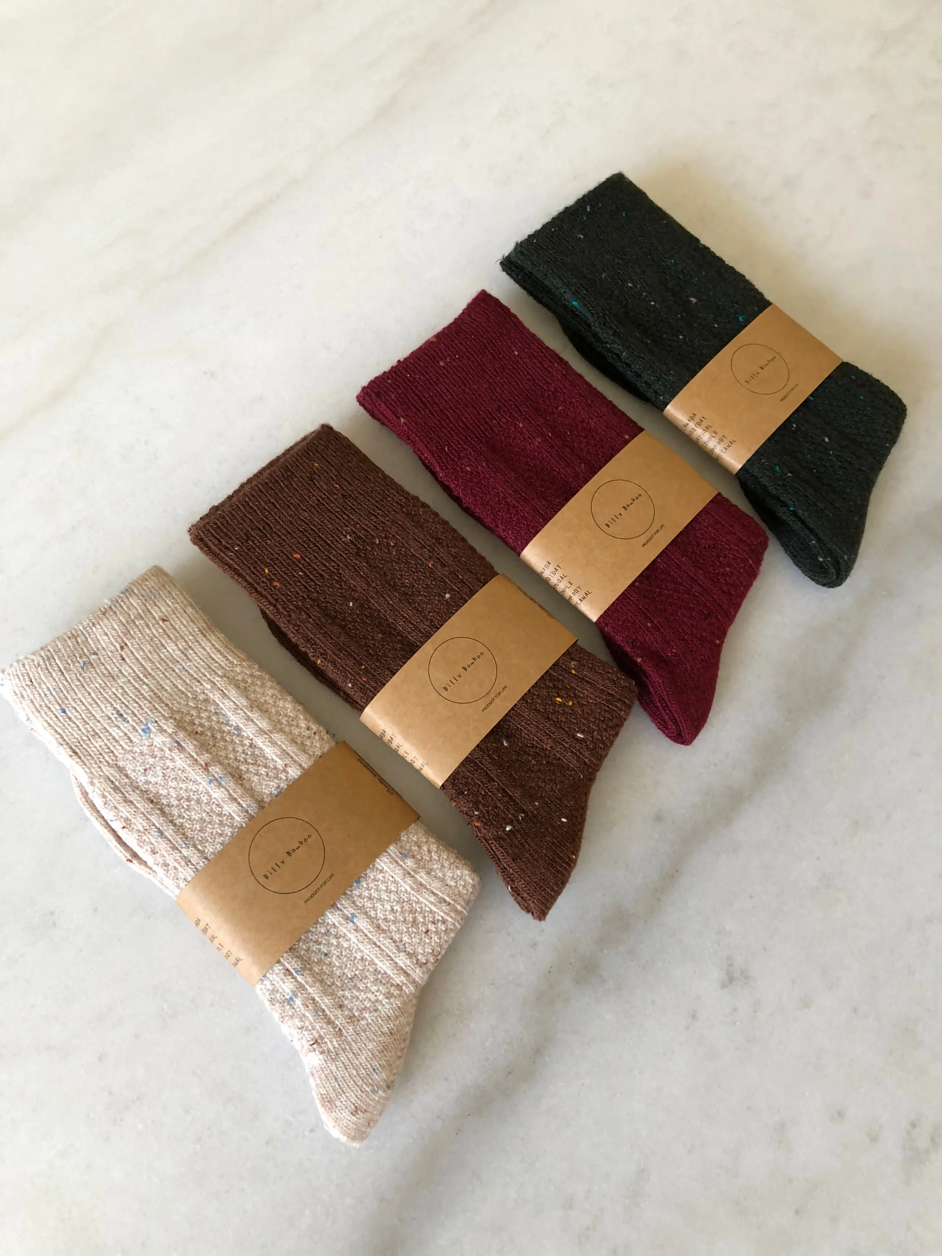 SHETLAND SPECKLE WOOL SOCKS sold by Billy Bamboo product image thumbnail 2