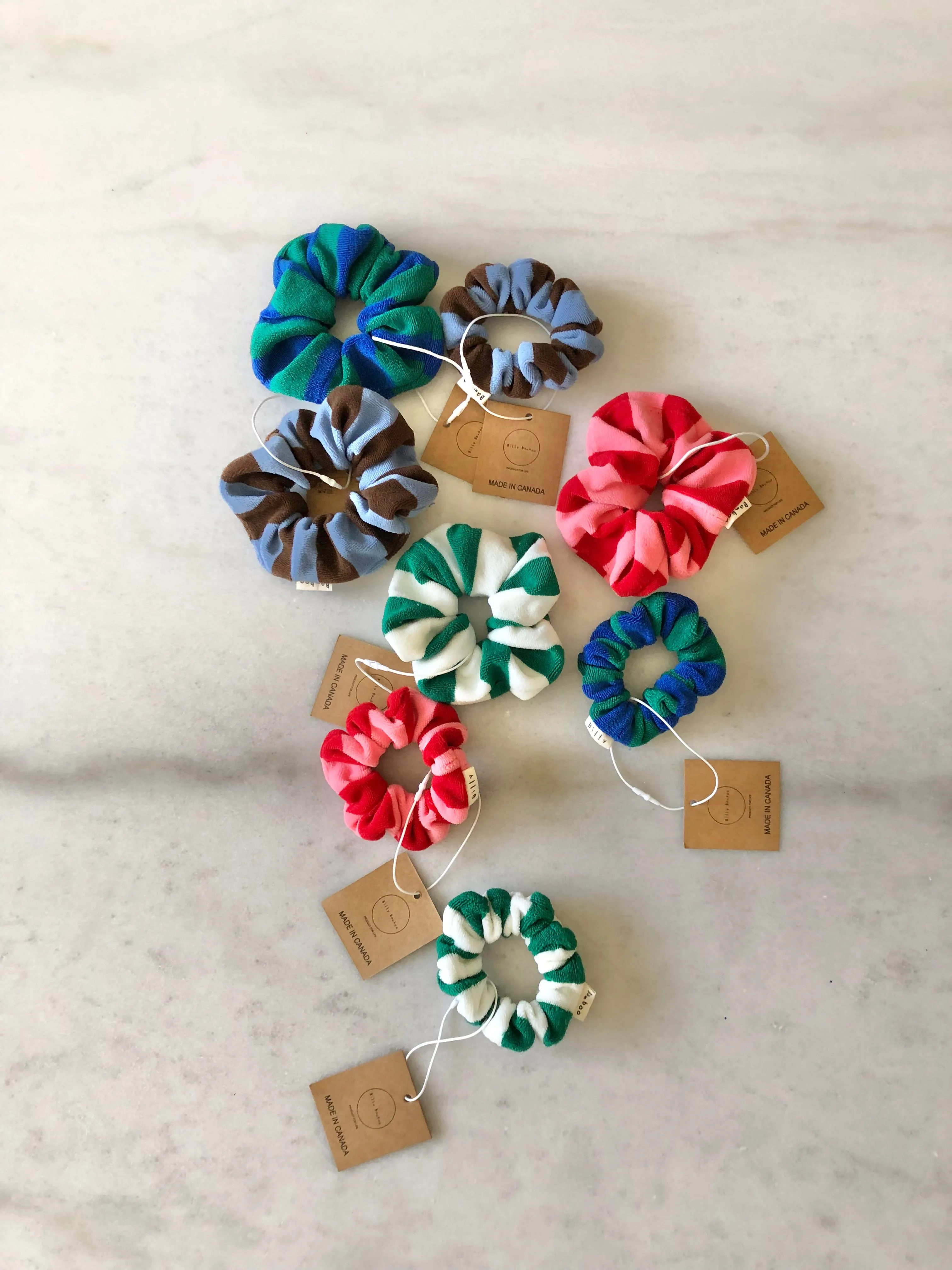TOWELING STRIPE SCRUNCHIES sold by Billy Bamboo product image thumbnail 2