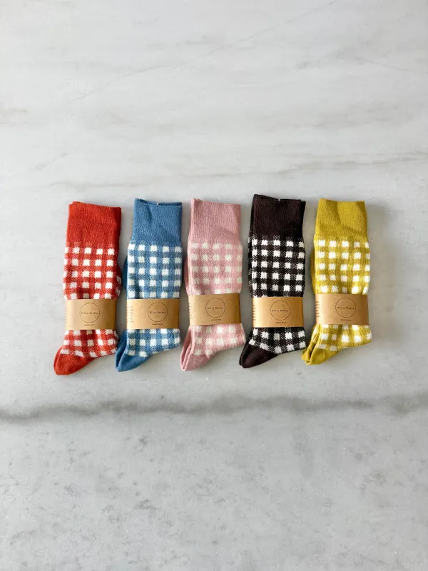 COTSWOLD GINGHAM SOCKS - end of August made by Billy Bamboo