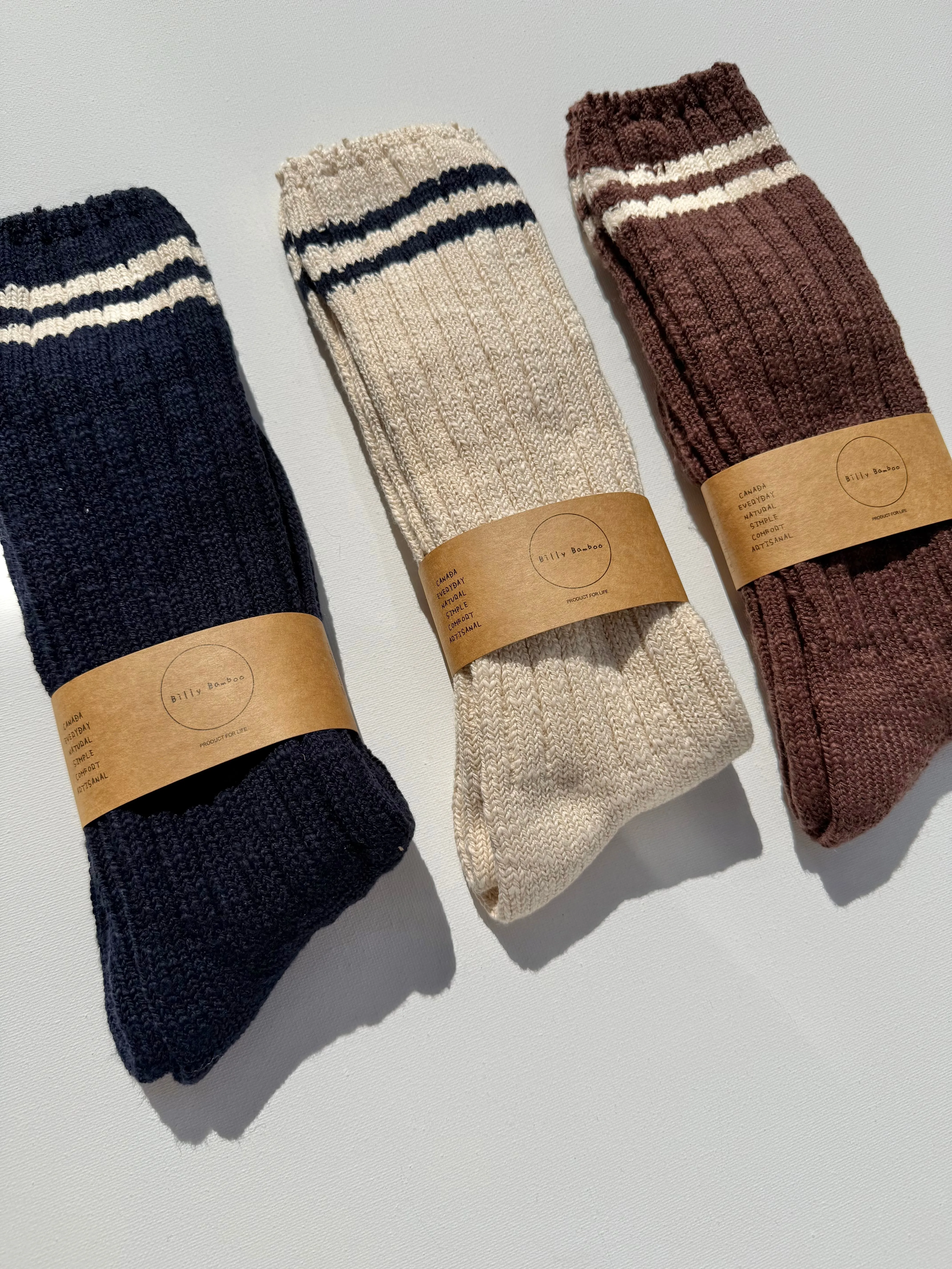 SLUB COTTON COLLEGE SOCKS - mid of September sold by Billy Bamboo product image thumbnail 5