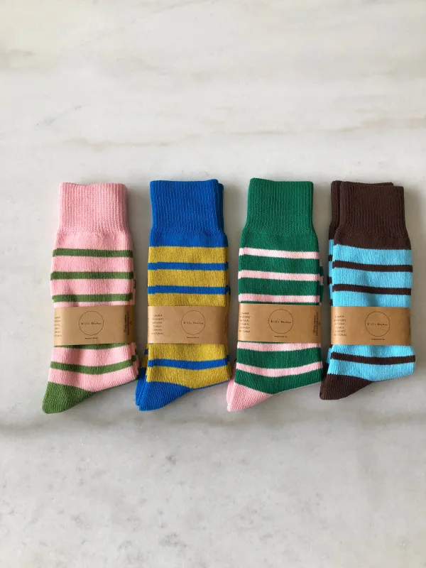 MAKINO POP STRIPE HIGH SOCKS made by Billy Bamboo