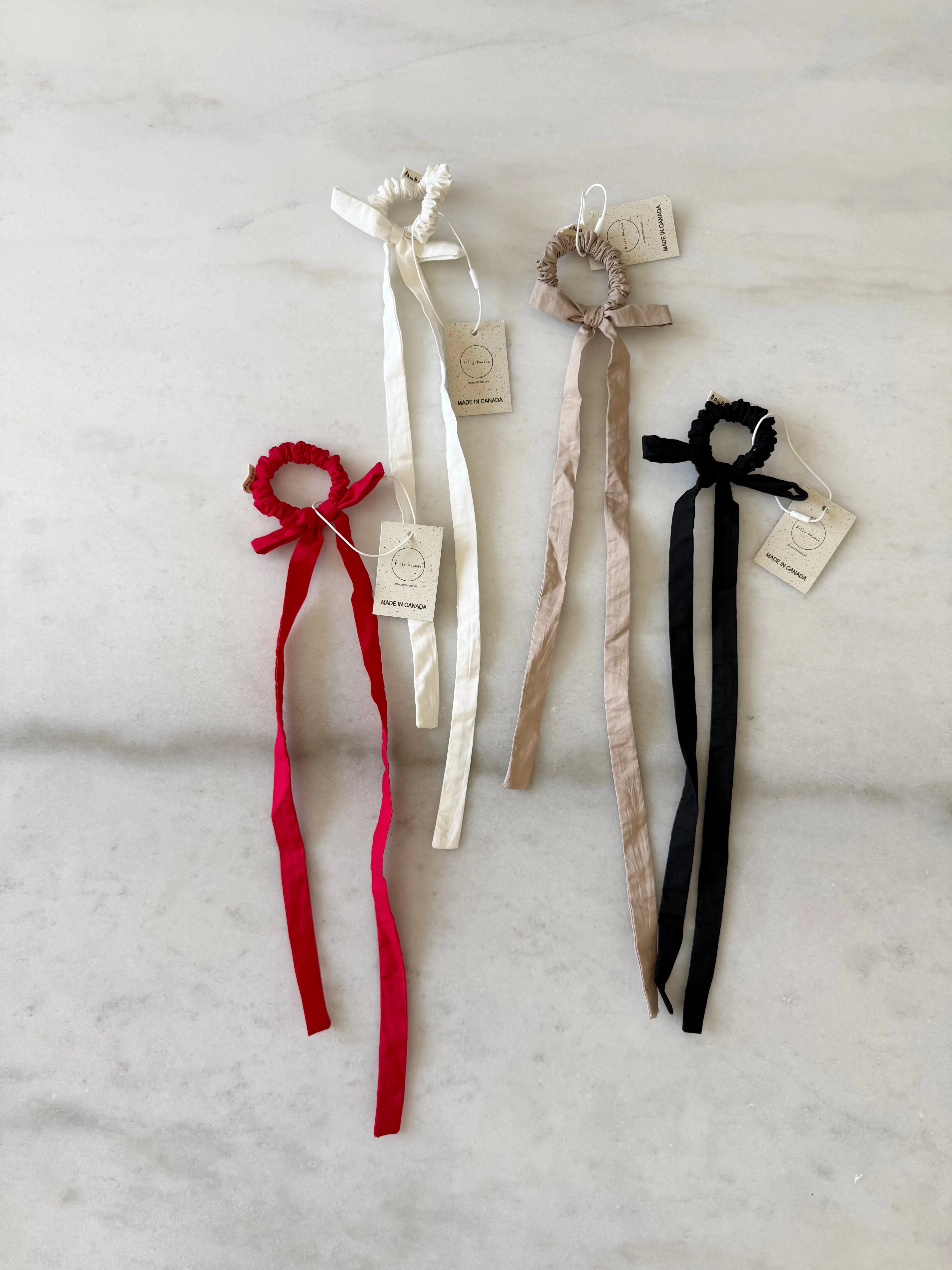 COTTON POPLIN MINI BOW SCRUNCHIES sold by Billy Bamboo product image thumbnail 2