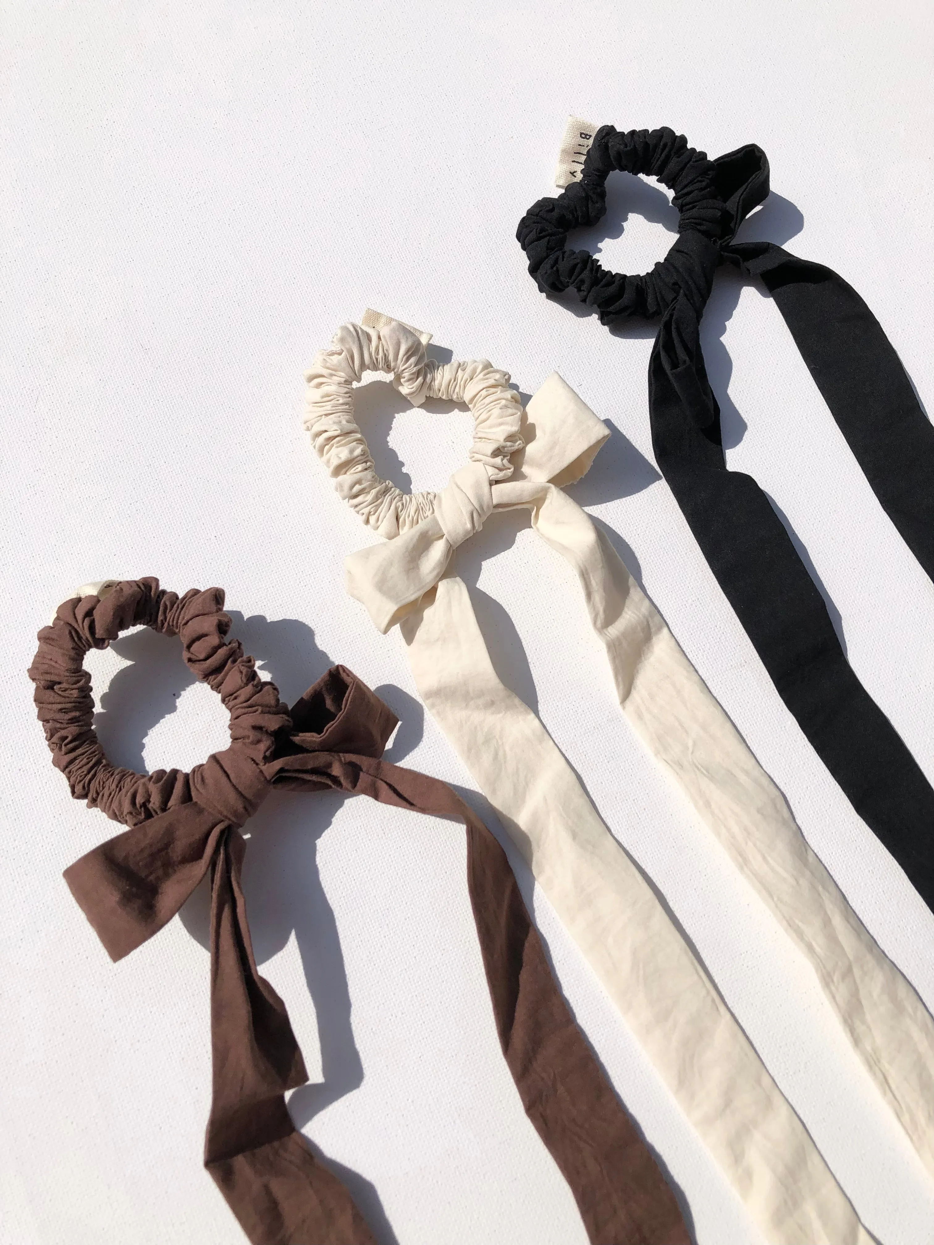 COTTON POPLIN MINI BOW SCRUNCHIES sold by Billy Bamboo product image thumbnail 2