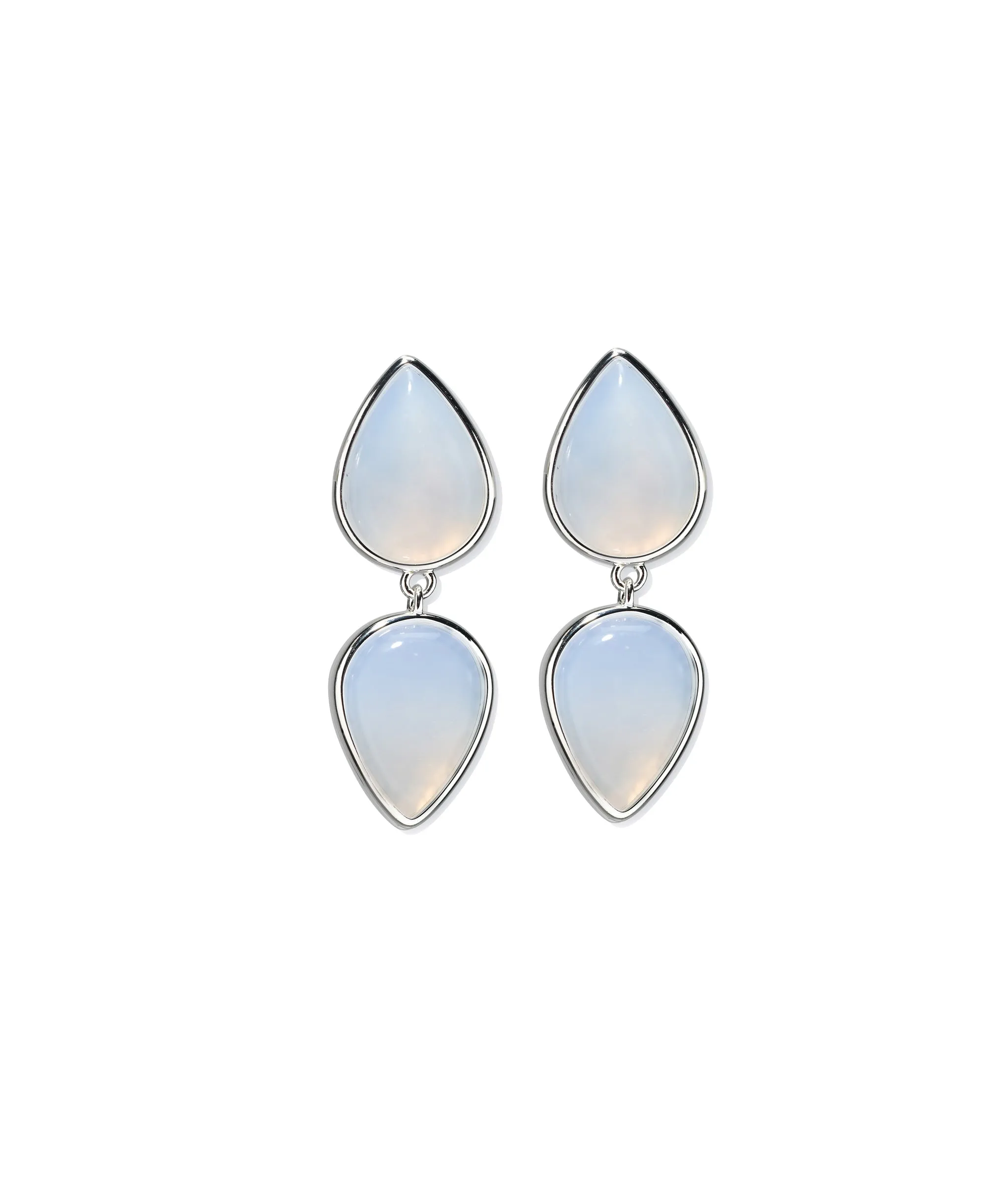 Electra Earrings in Blue Chalcedony sold by Lizzie Fortunato