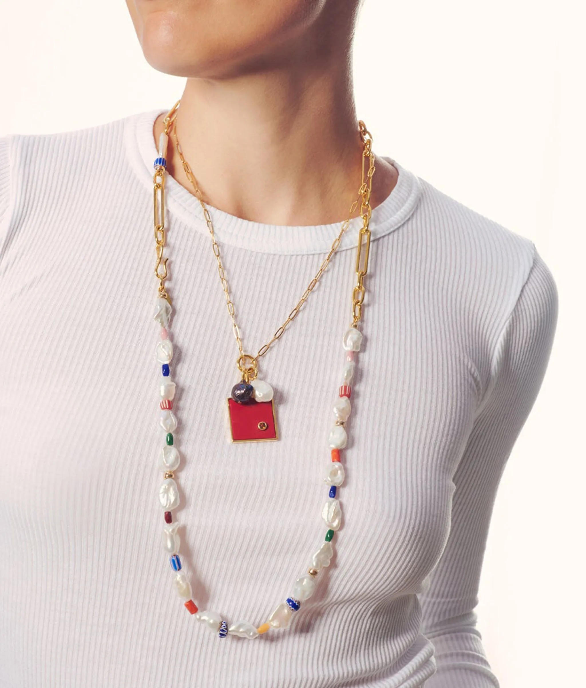 Daydream Necklace in Pearl sold by Lizzie Fortunato product image thumbnail 4