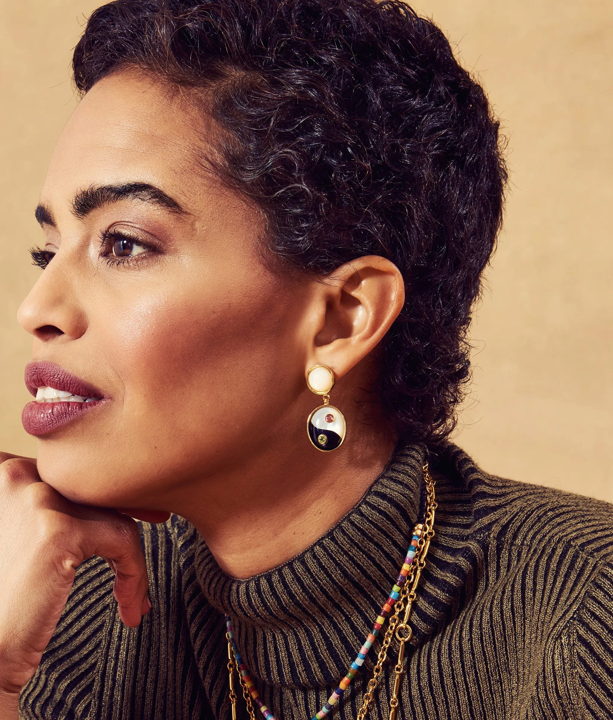 Yin Yang Earrings sold by Lizzie Fortunato product image thumbnail 2