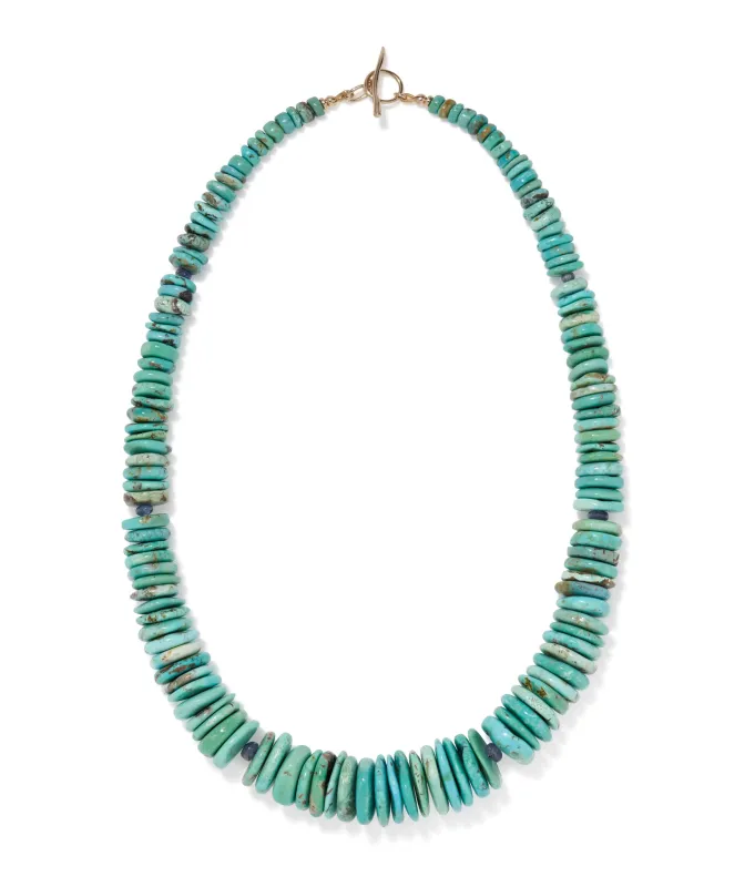 Turquoise, Tanzanite & 14k Gold Necklace sold by Lizzie Fortunato