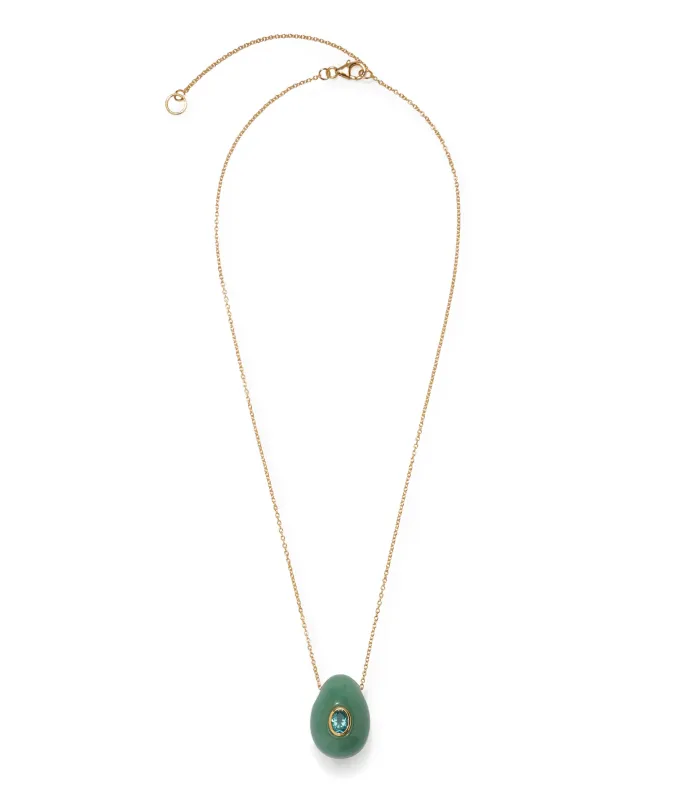 Constance Necklace in Green Aventurine sold by Lizzie Fortunato