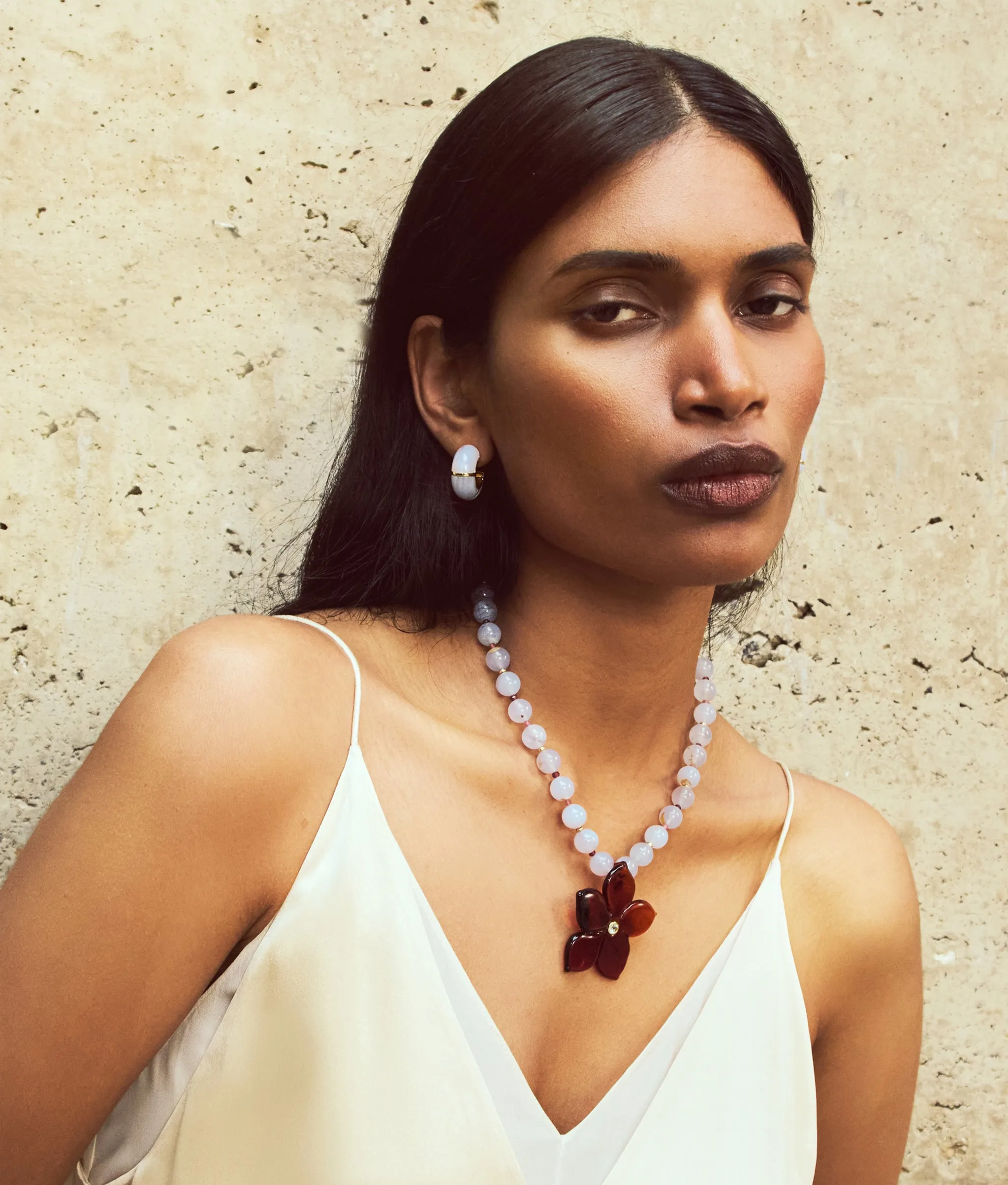 Vinca Flower Necklace in Ginger sold by Lizzie Fortunato product image thumbnail 2