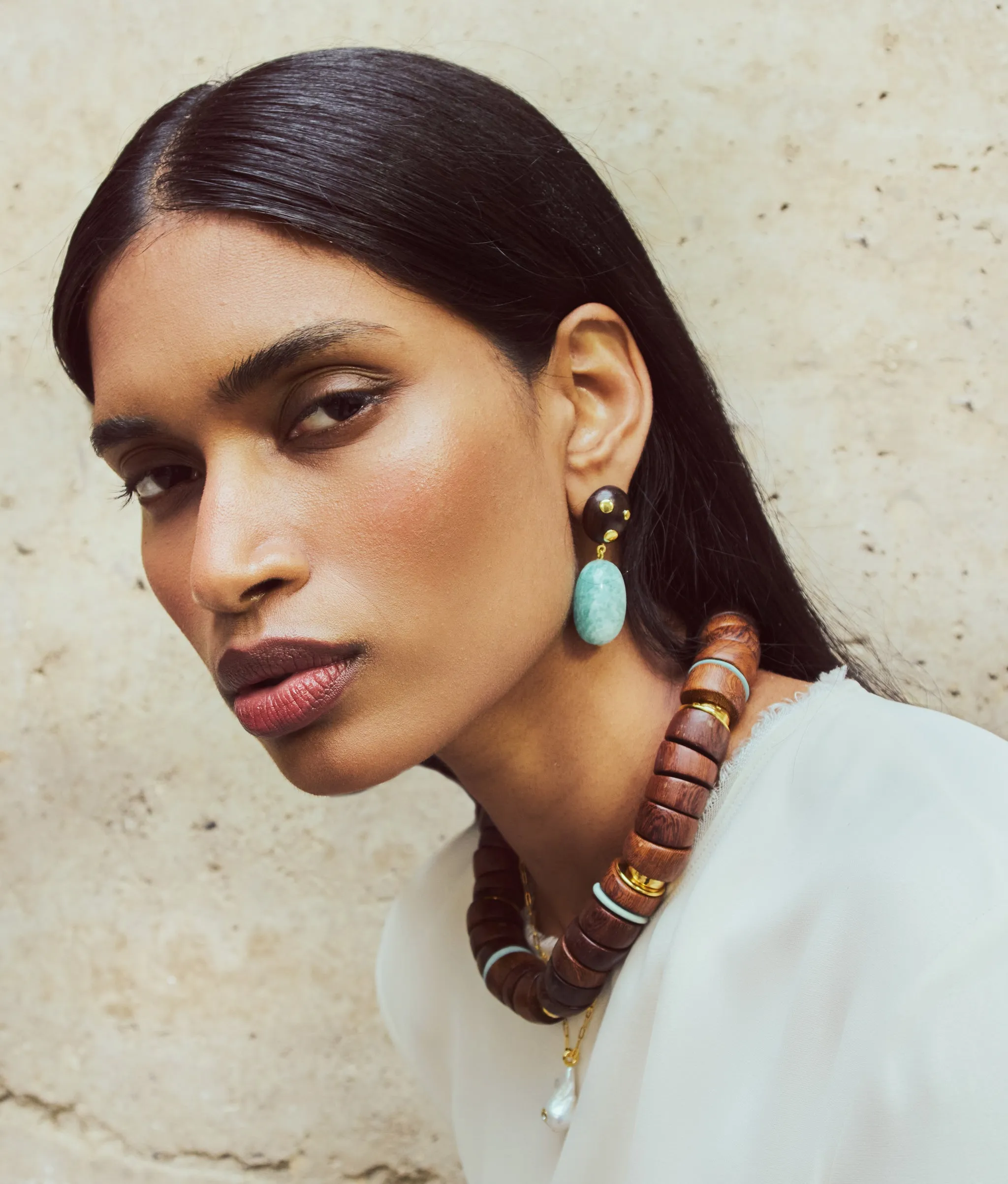 Nopales Earrings in Amazonite sold by Lizzie Fortunato product image thumbnail 2
