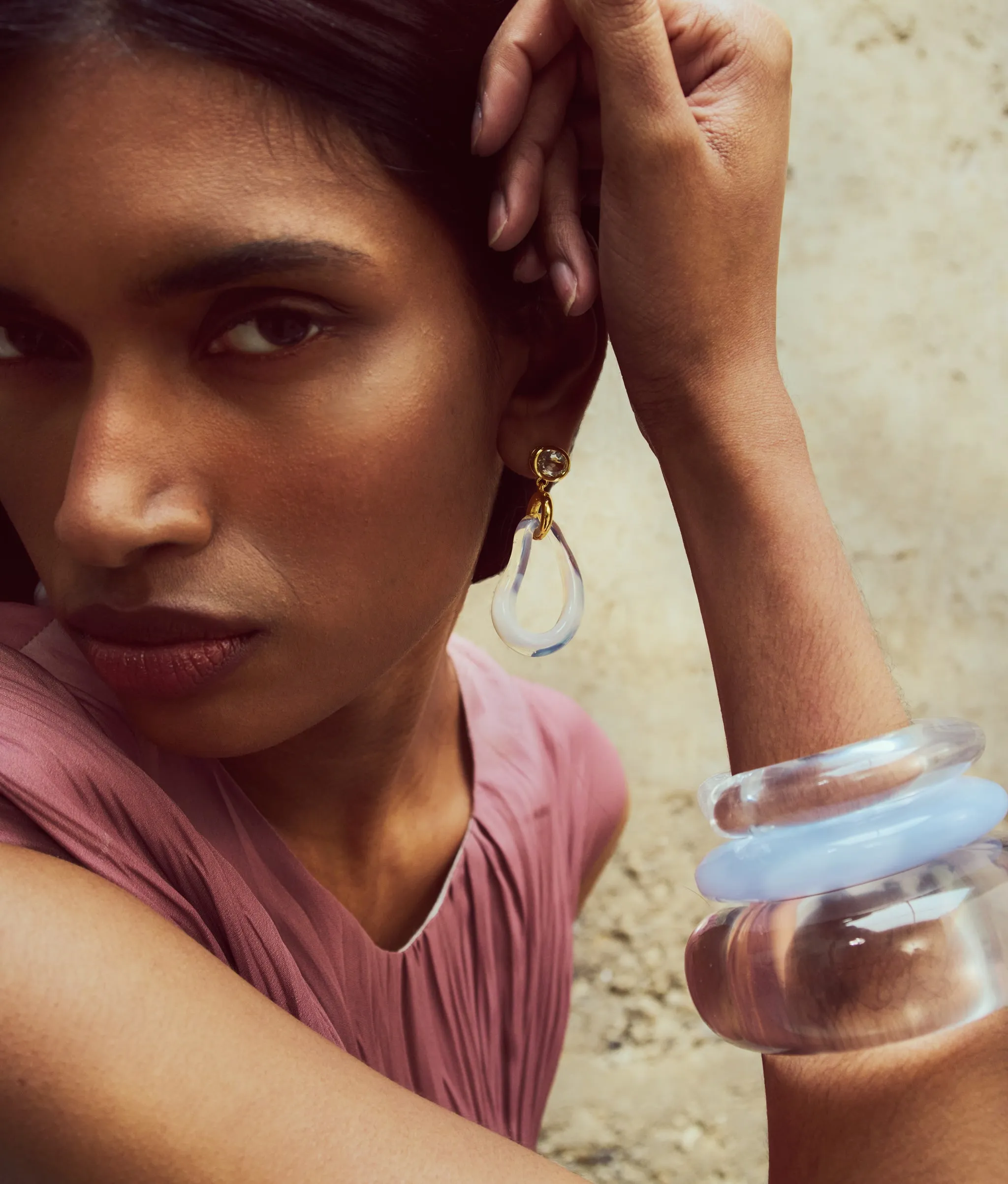 Galina Earrings in Opalescent sold by Lizzie Fortunato product image thumbnail 3