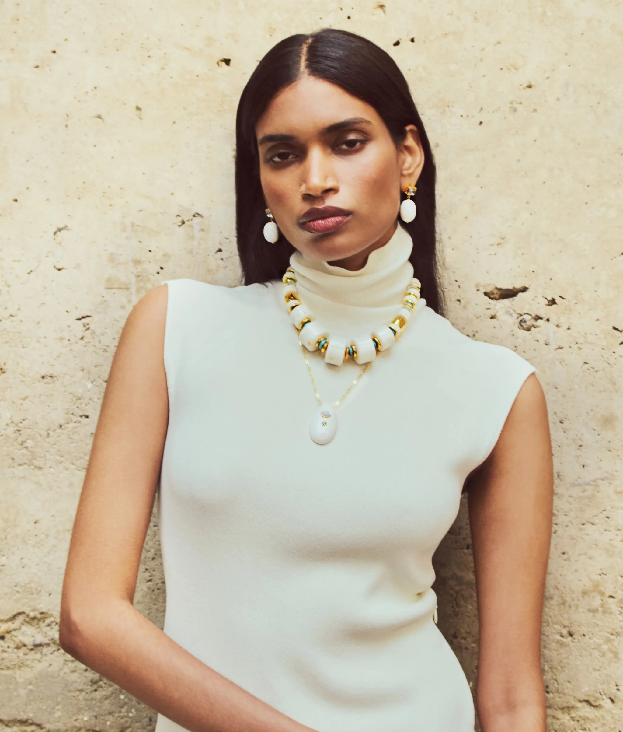 La Paz Earrings in Ivory sold by Lizzie Fortunato product image thumbnail 4