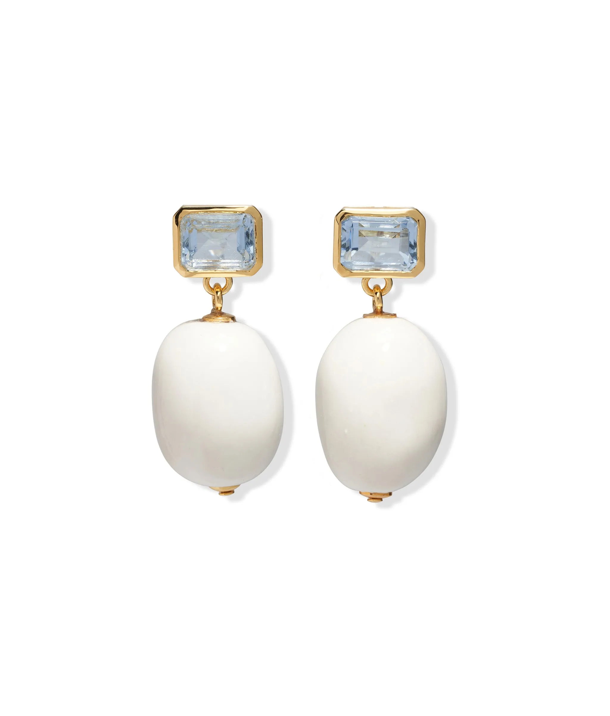 La Paz Earrings in Ivory sold by Lizzie Fortunato