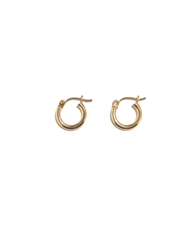 12mm 14k Gold Hoops sold by Lizzie Fortunato