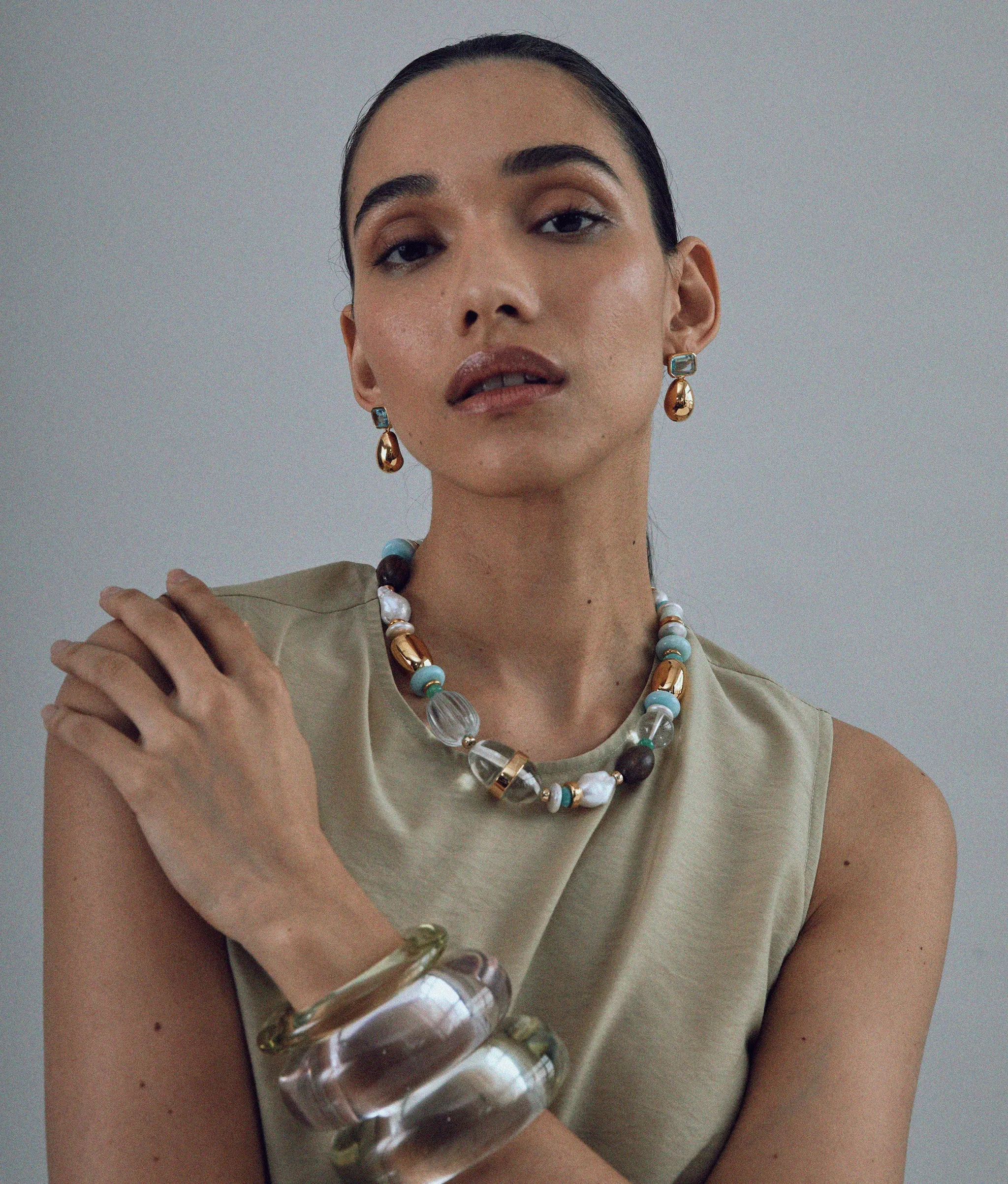 Arc Cuff in Lime sold by Lizzie Fortunato product image thumbnail 2