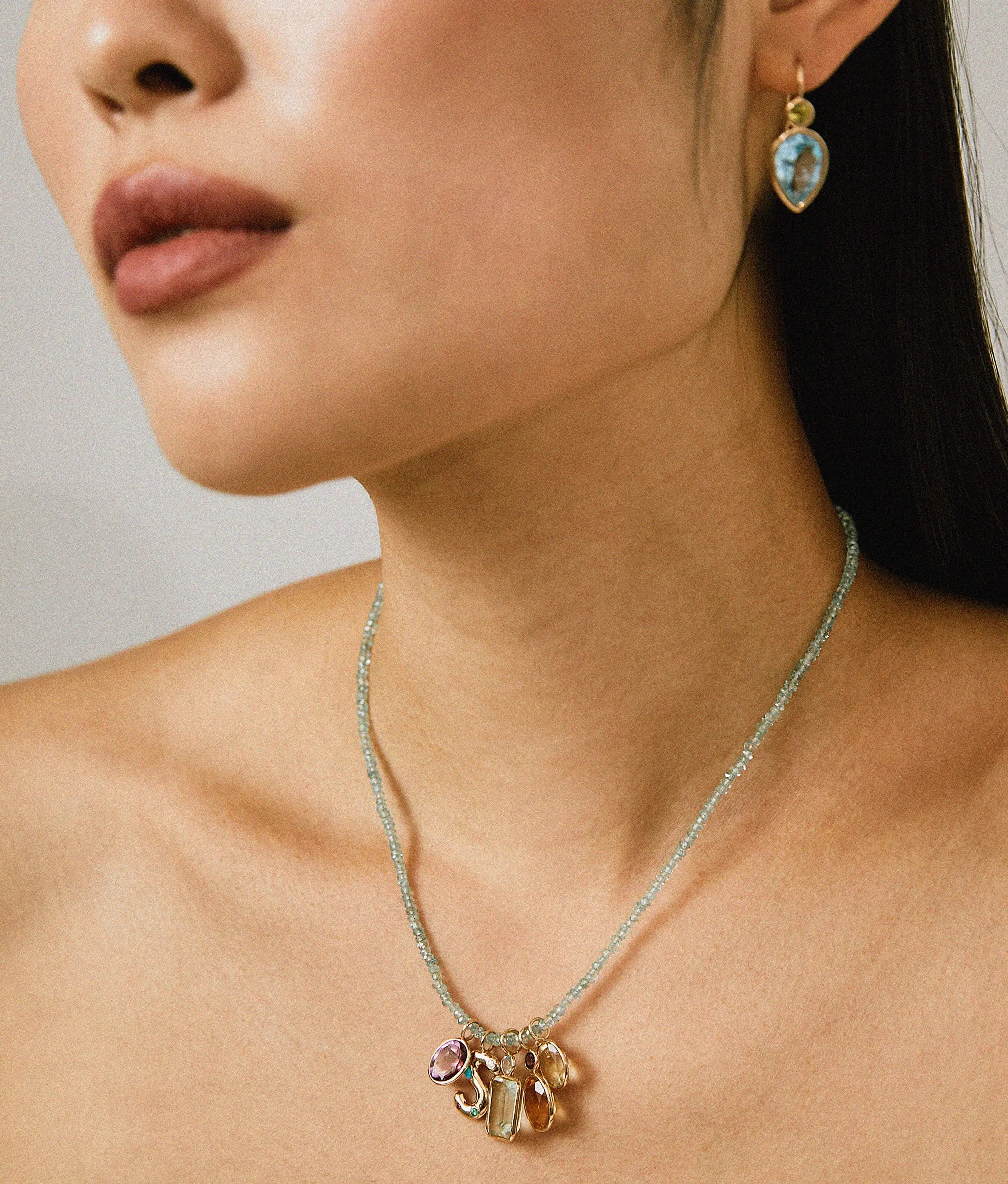 14k Gold Confetti Letter "I" Charm sold by Lizzie Fortunato product image thumbnail 2