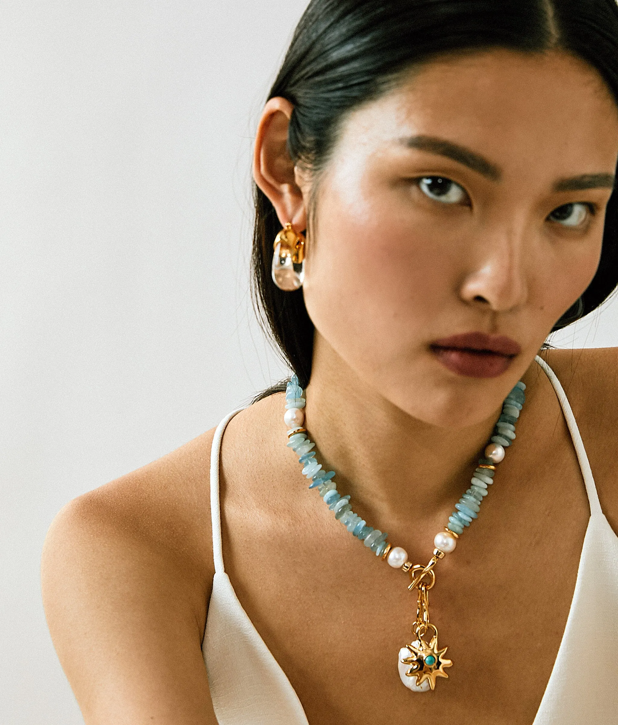 Mood Necklace in Aquamarine sold by Lizzie Fortunato product image thumbnail 2