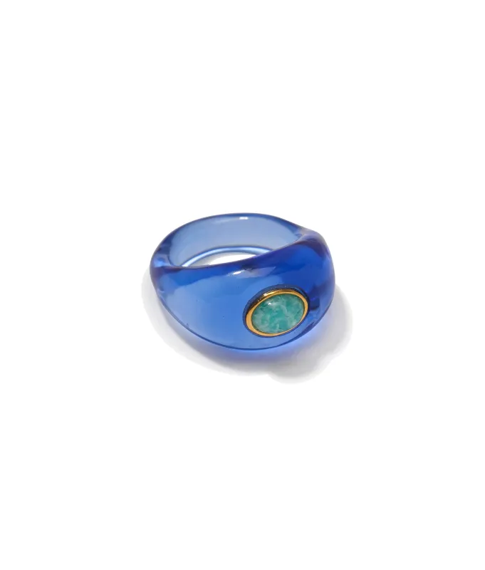 Monument Ring in Prussian Blue sold by Lizzie Fortunato