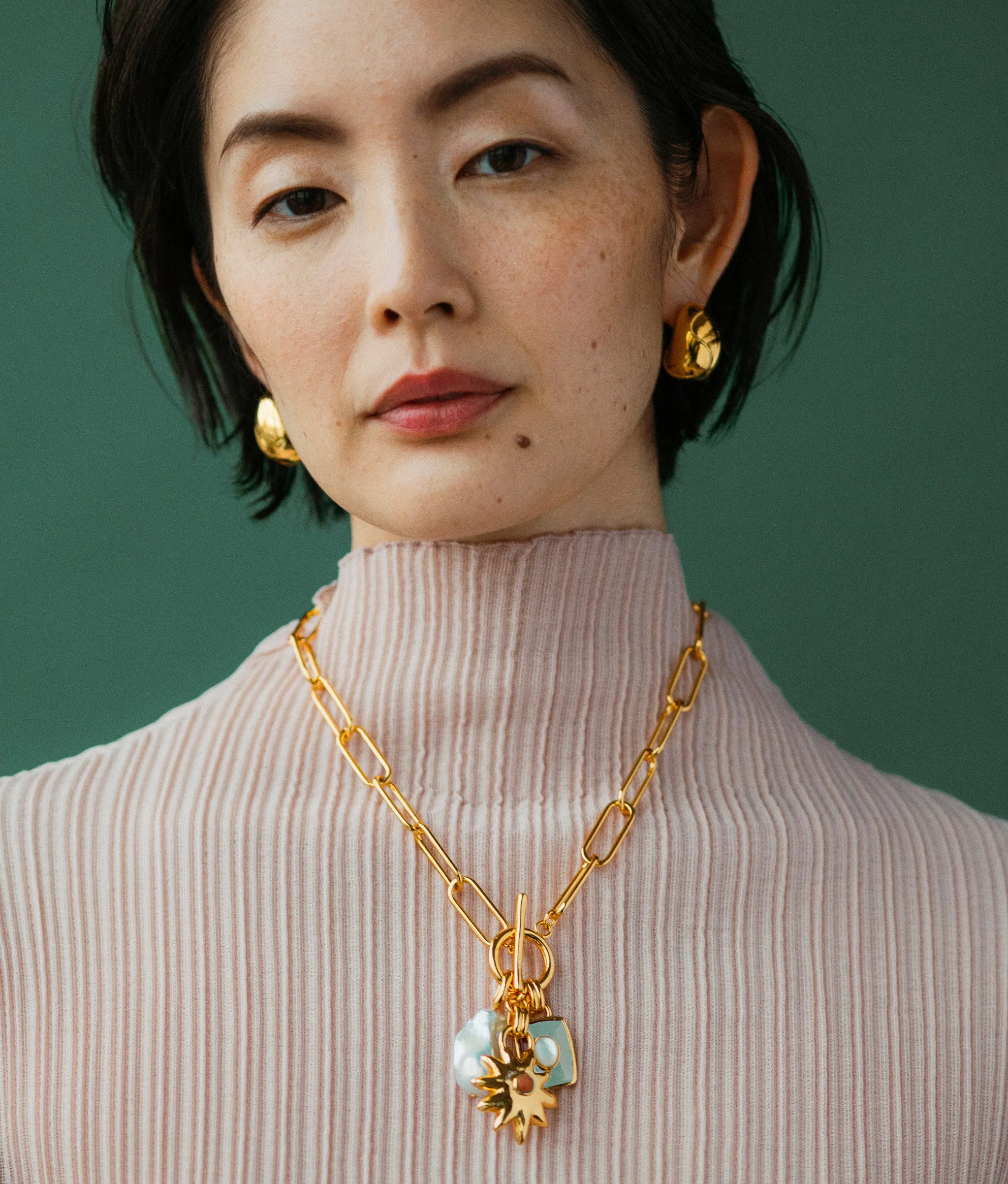 Mini Arp Earrings in Gold Rope sold by Lizzie Fortunato product image thumbnail 2