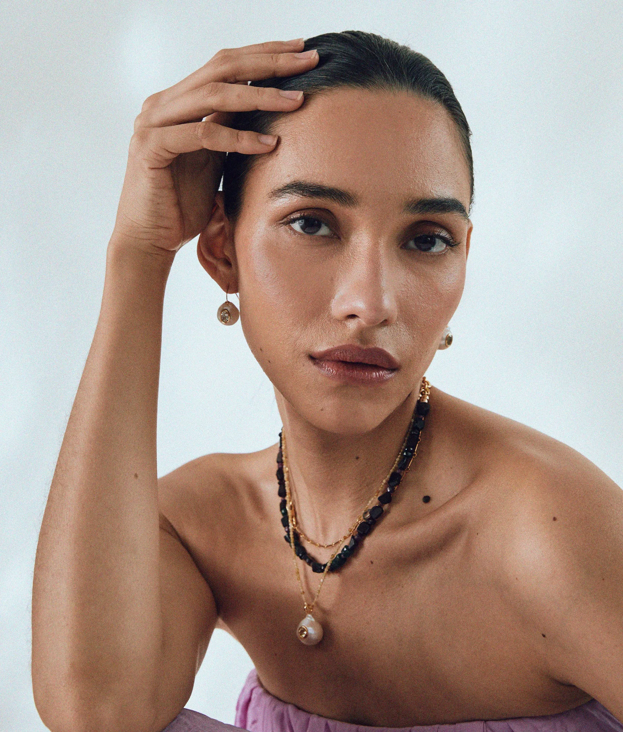 Pearl Pablo Earrings in Green Amethyst sold by Lizzie Fortunato product image thumbnail 4