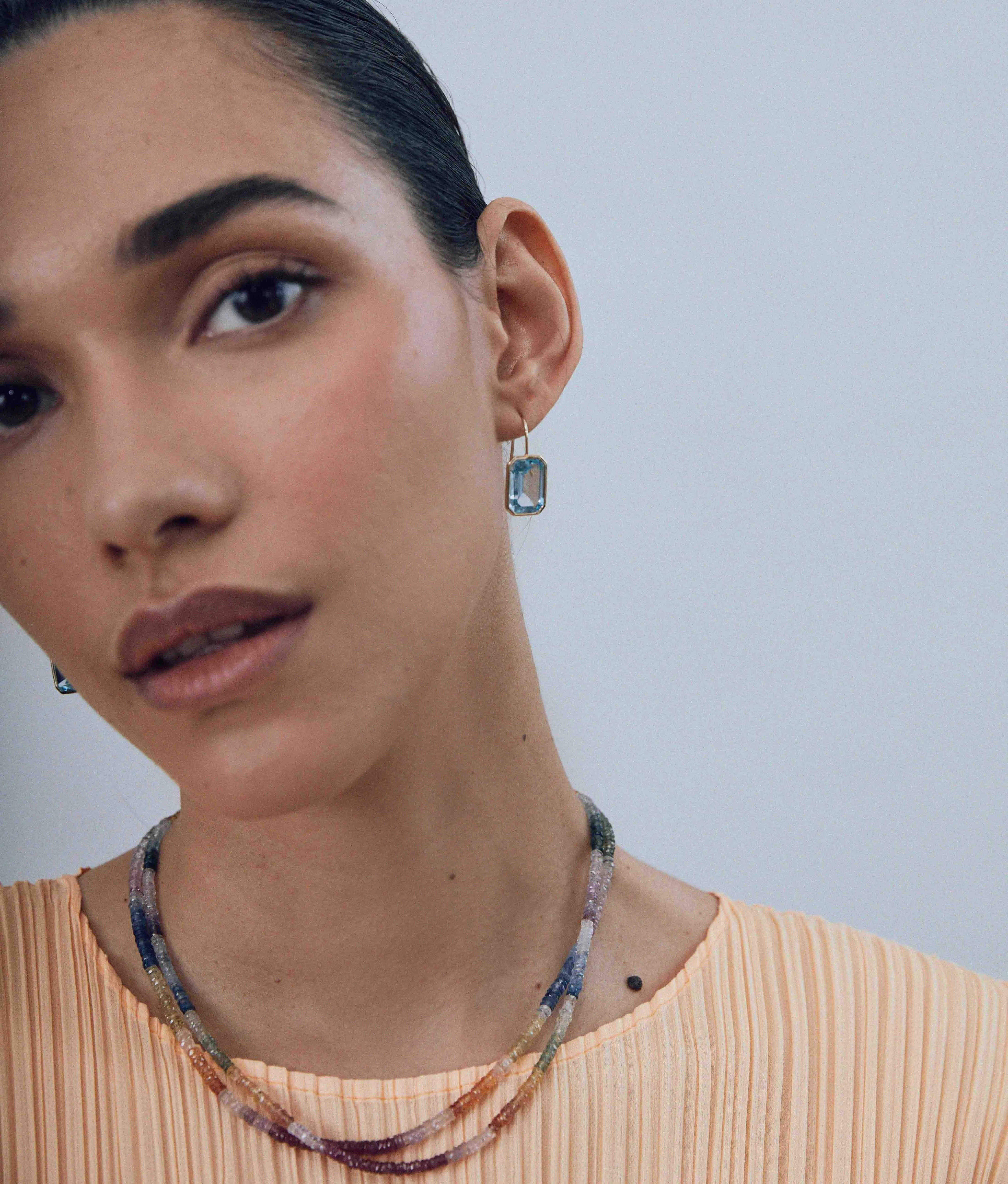 Brilliant Shaded Sapphire & 14k Gold Necklace sold by Lizzie Fortunato product image thumbnail 2