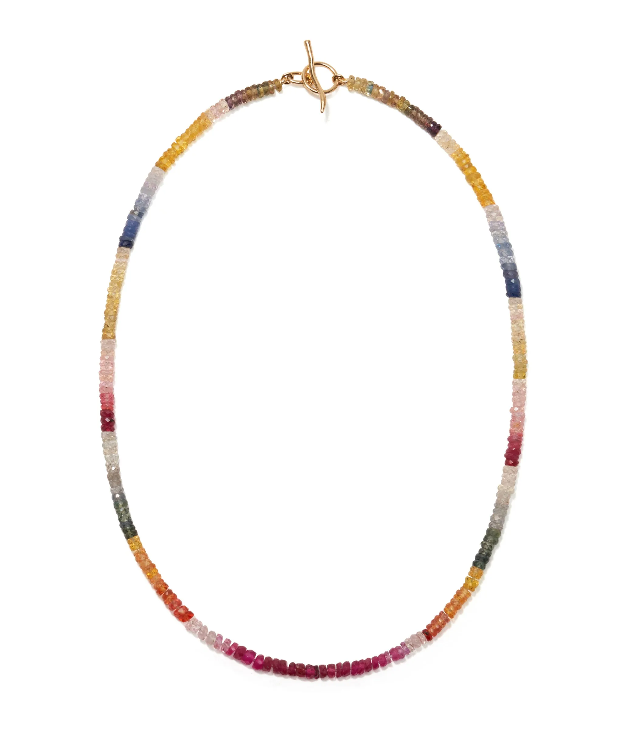 Brilliant Shaded Sapphire & 14k Gold Necklace sold by Lizzie Fortunato