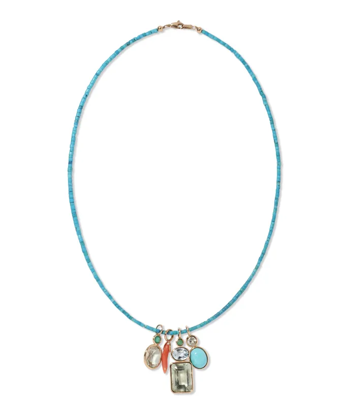Fine Mood Charm Necklace in Turquoise Tide sold by Lizzie Fortunato