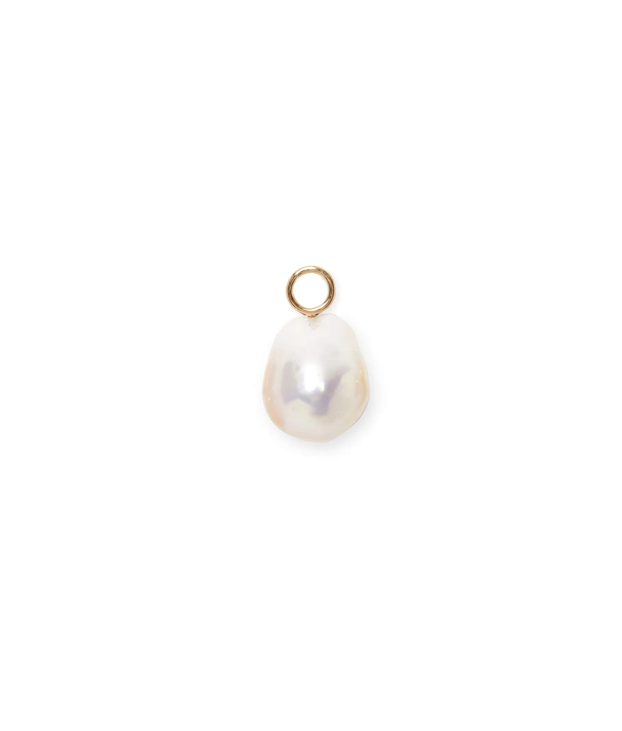 Freshwater Pearl & 14k Gold Earring Charm sold by Lizzie Fortunato